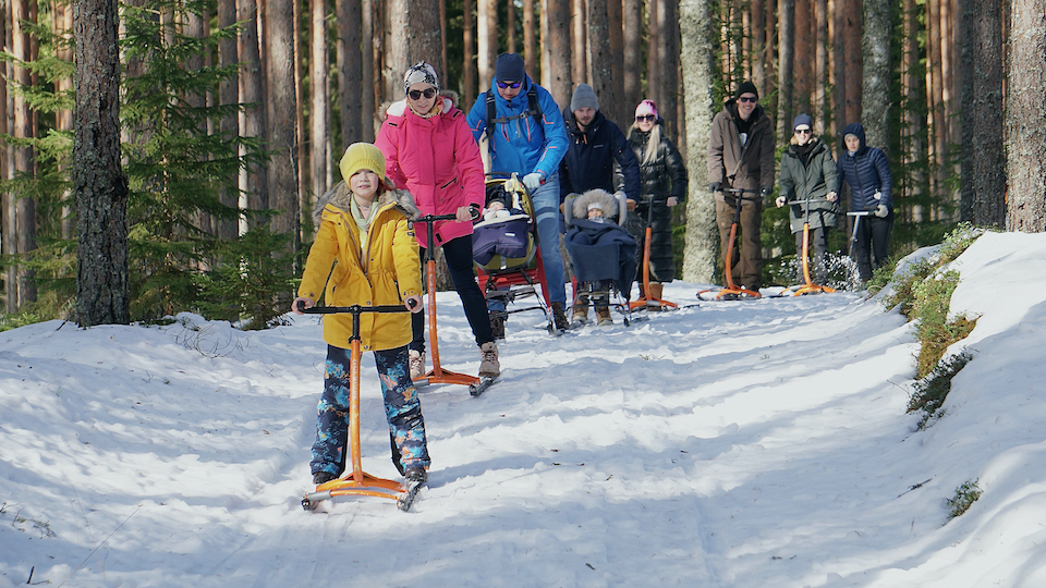 Tretschlittenausflug in Kõrvemaa