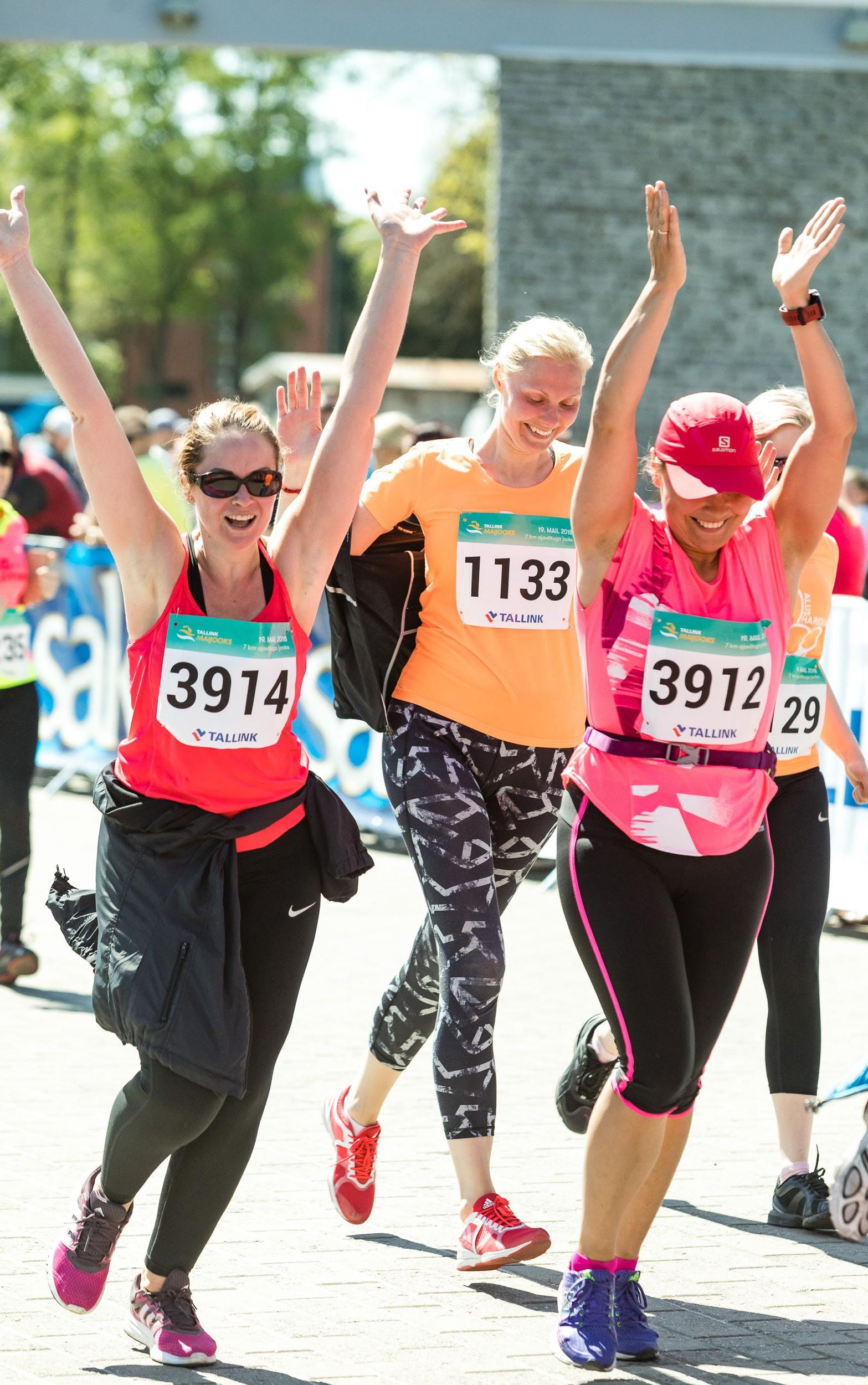 Two happy runners