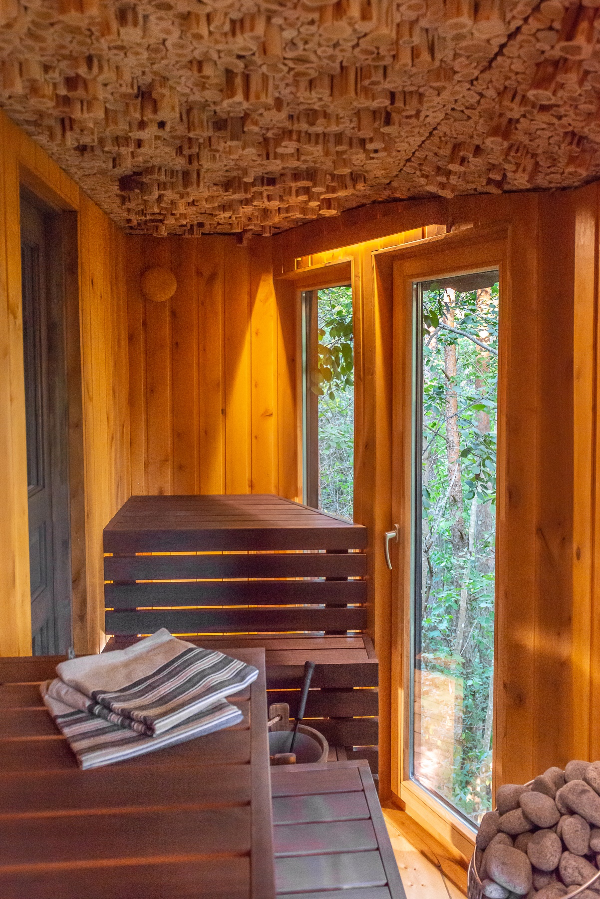 Tree house sauna