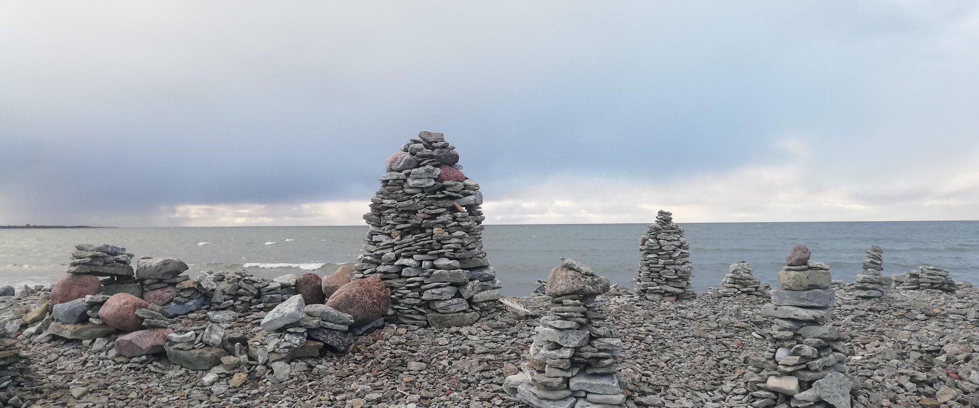 Ohessaare cliff and rock stacks