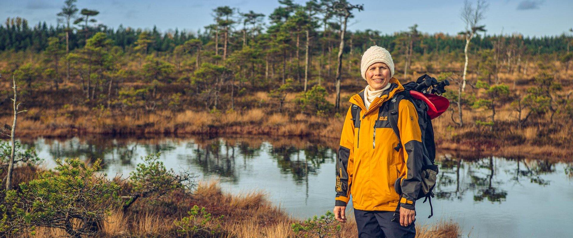 Snowshoes help you get to where the boardwalk does not take you! Viru bog is located 50 kilometres from Tallinn. There is a beautiful pine forest, bog