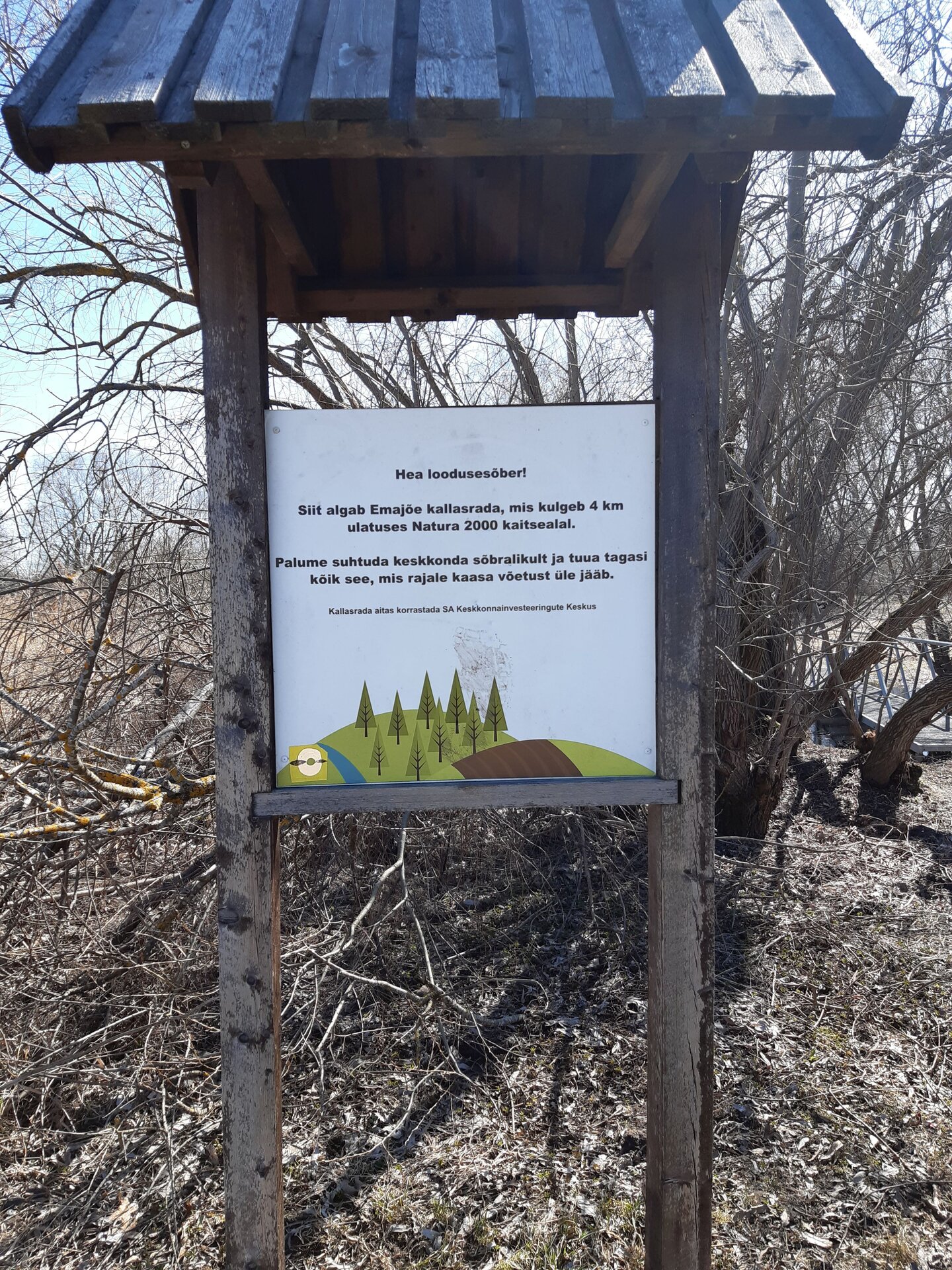 Sign the Emajõe river shore path