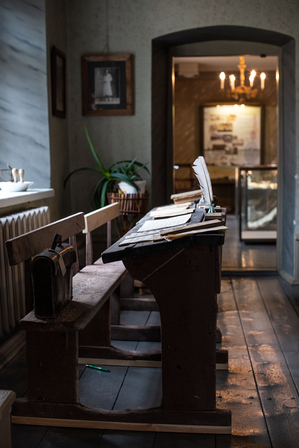 Altes Klassenzimmer im Museum Kolga