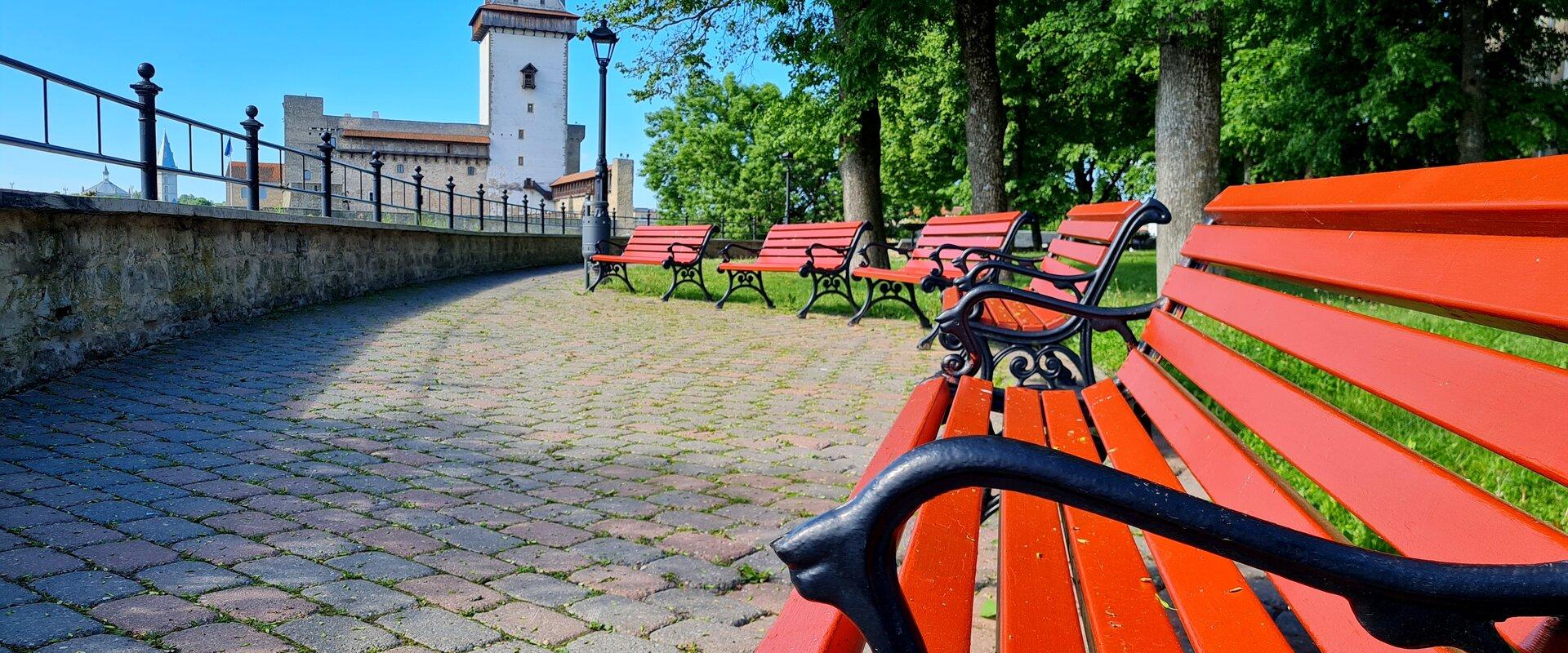 Narva park "Pimeaed" ja ülemine promenaad