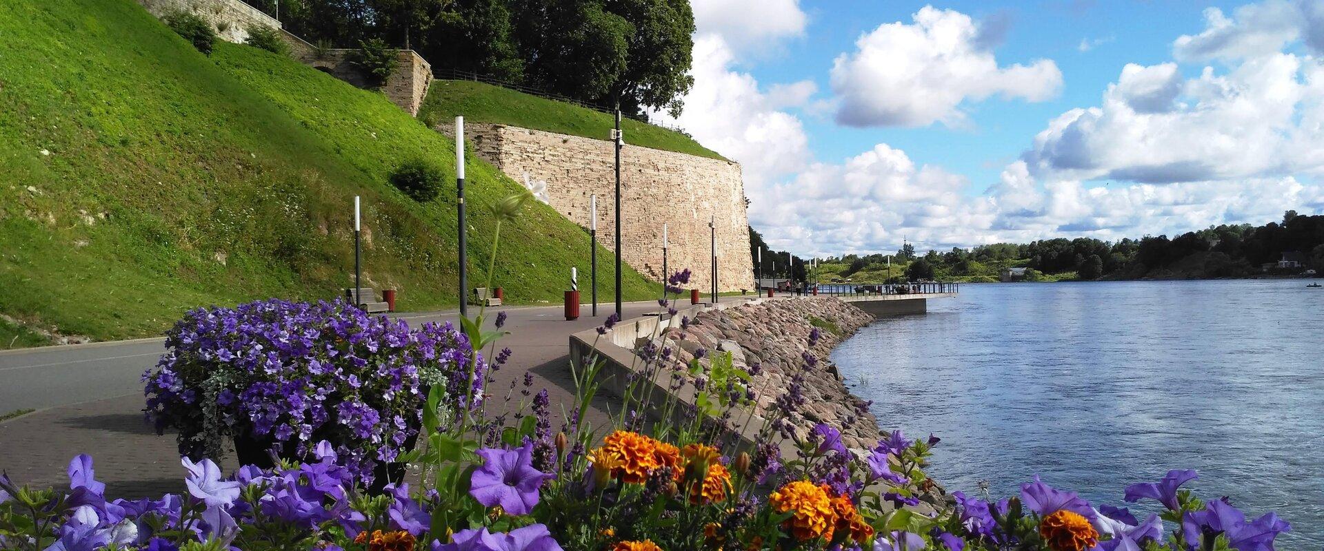 Narva Bastions from Narva river promenade