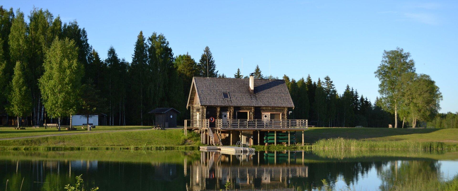 Sauna House with a Russian heater by lake Toosikannu