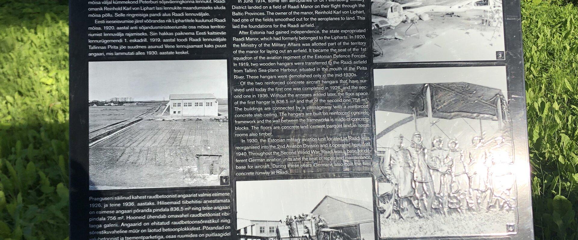 Bulletin board near Raadi Aircraft Hangars
