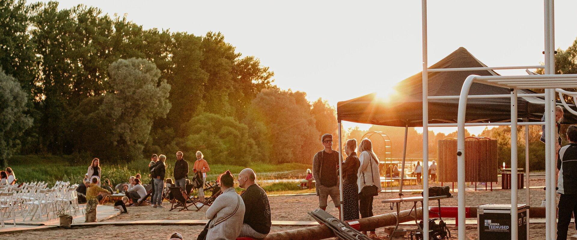 Die städtische Badestelle Emajõe Linnaujula am Ende der Ülejõe-Promenade