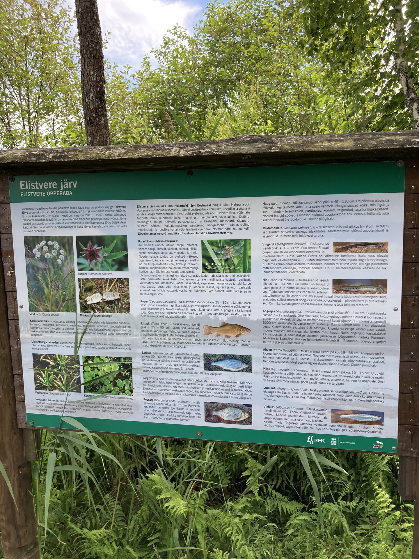 Elistvere study trail has several information boards