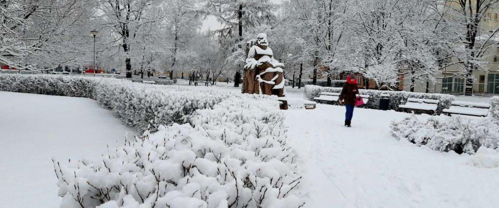 Snowy Hurda Park in Tartu