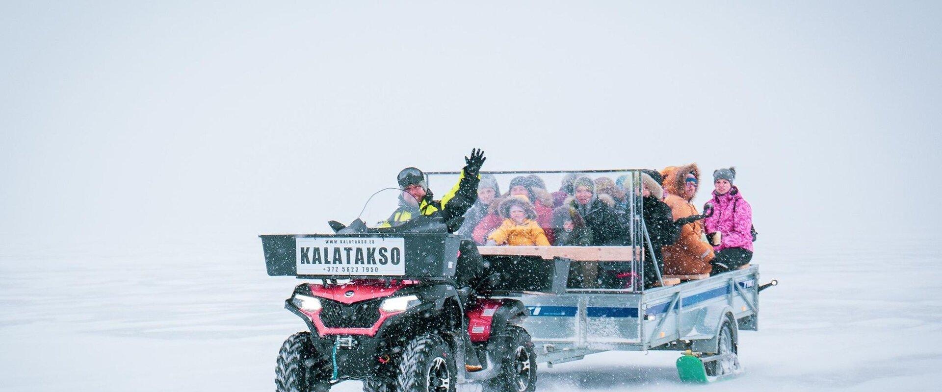 Fish Taxi amphibious vehicle on the Pärnu Bay