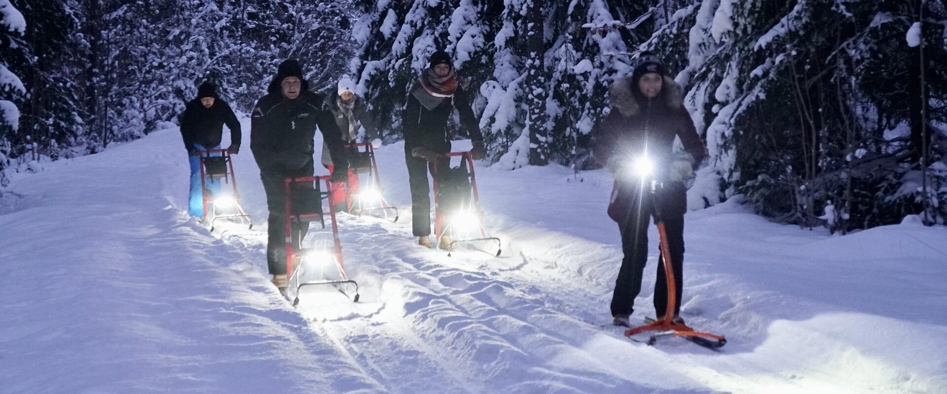 Valguskelgumatk talvisesse Taevaskotta