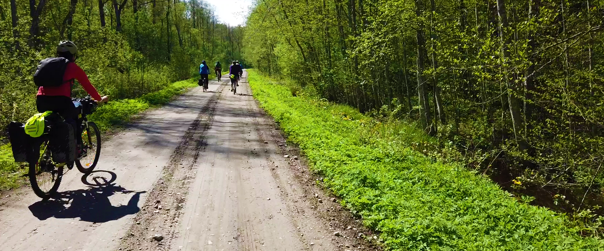 Teele encounters gravel roads to explore.