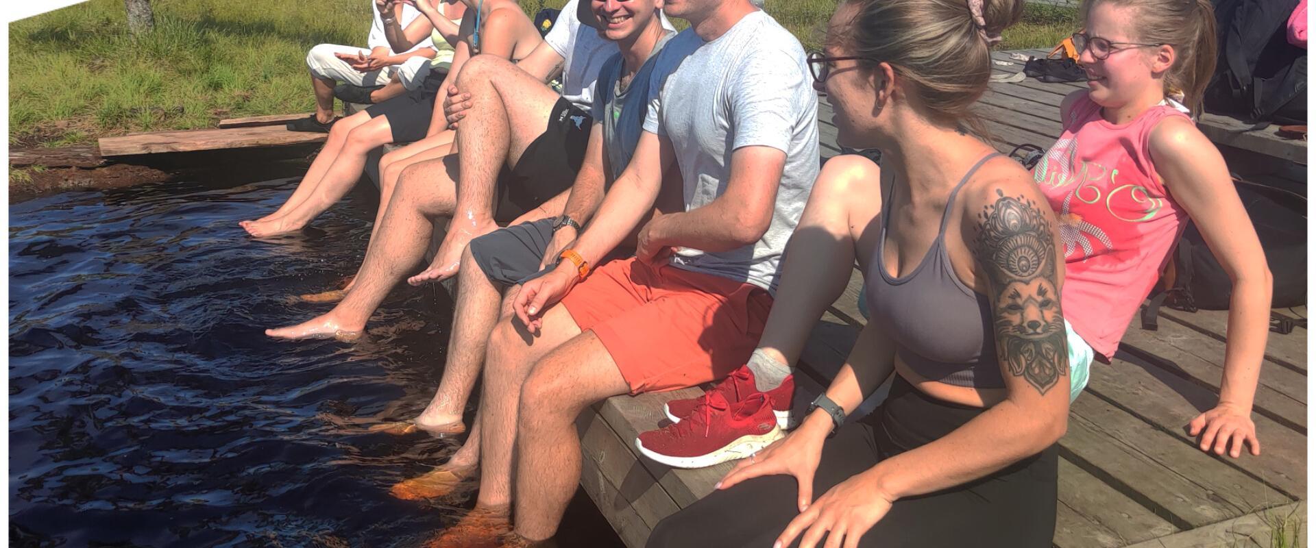 Barefeet Hike with a Swim in the Bog Lake