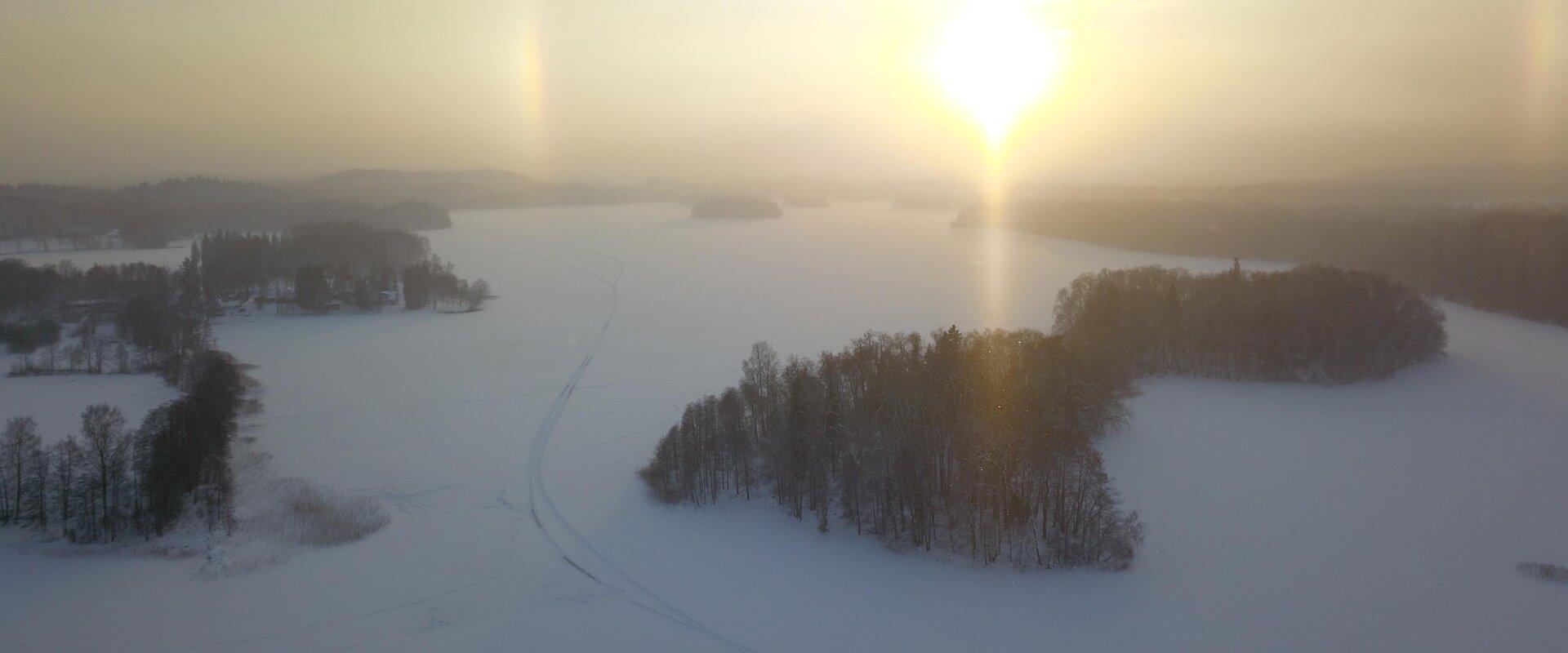 Pühajärv, Sõsarsaared talvel