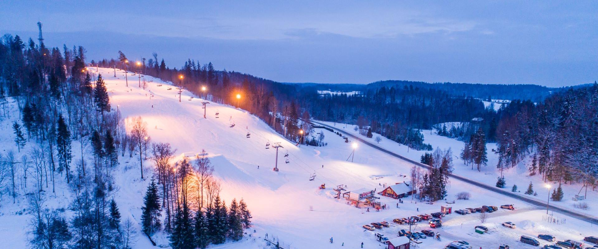 The popular Väike-Munamäe Ski Resort, or Munakas, which slopes offer enjoyment for athletes and challenges and possibility to improve one's skills for