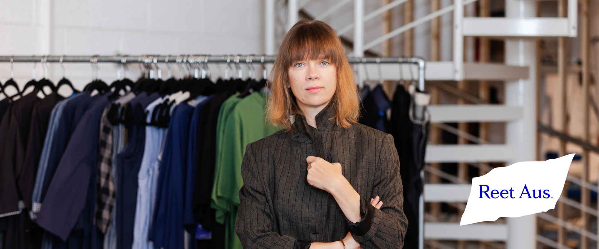 Reet Aus is a sustainable fashion designer and ardent visionary who devised industrial upcycling principles that reduce the fashion industry's impact 