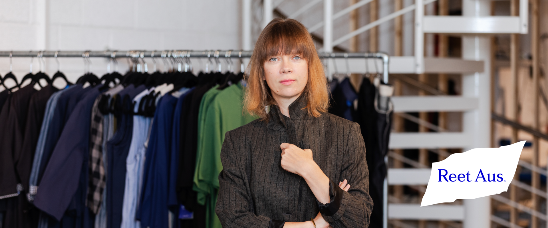 Reet Aus in her studio store in Tallinn