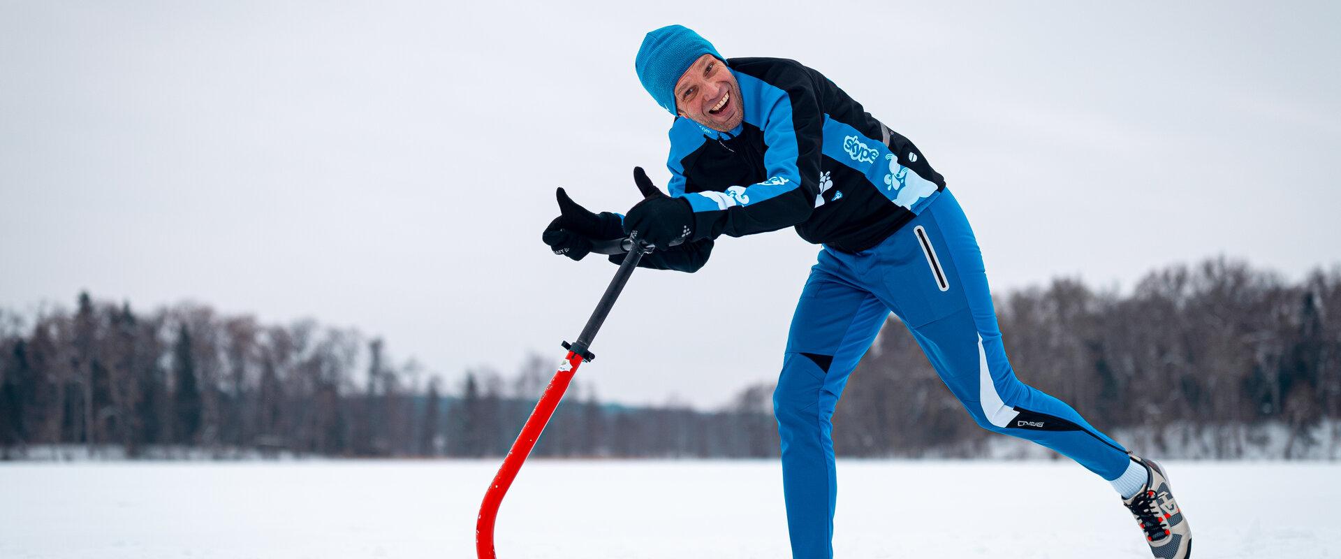 Tõukesportlane Pühajärve jäärajal