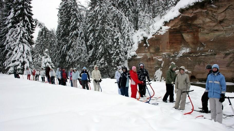 Stuhlschlittenwanderung in Taevaskoja