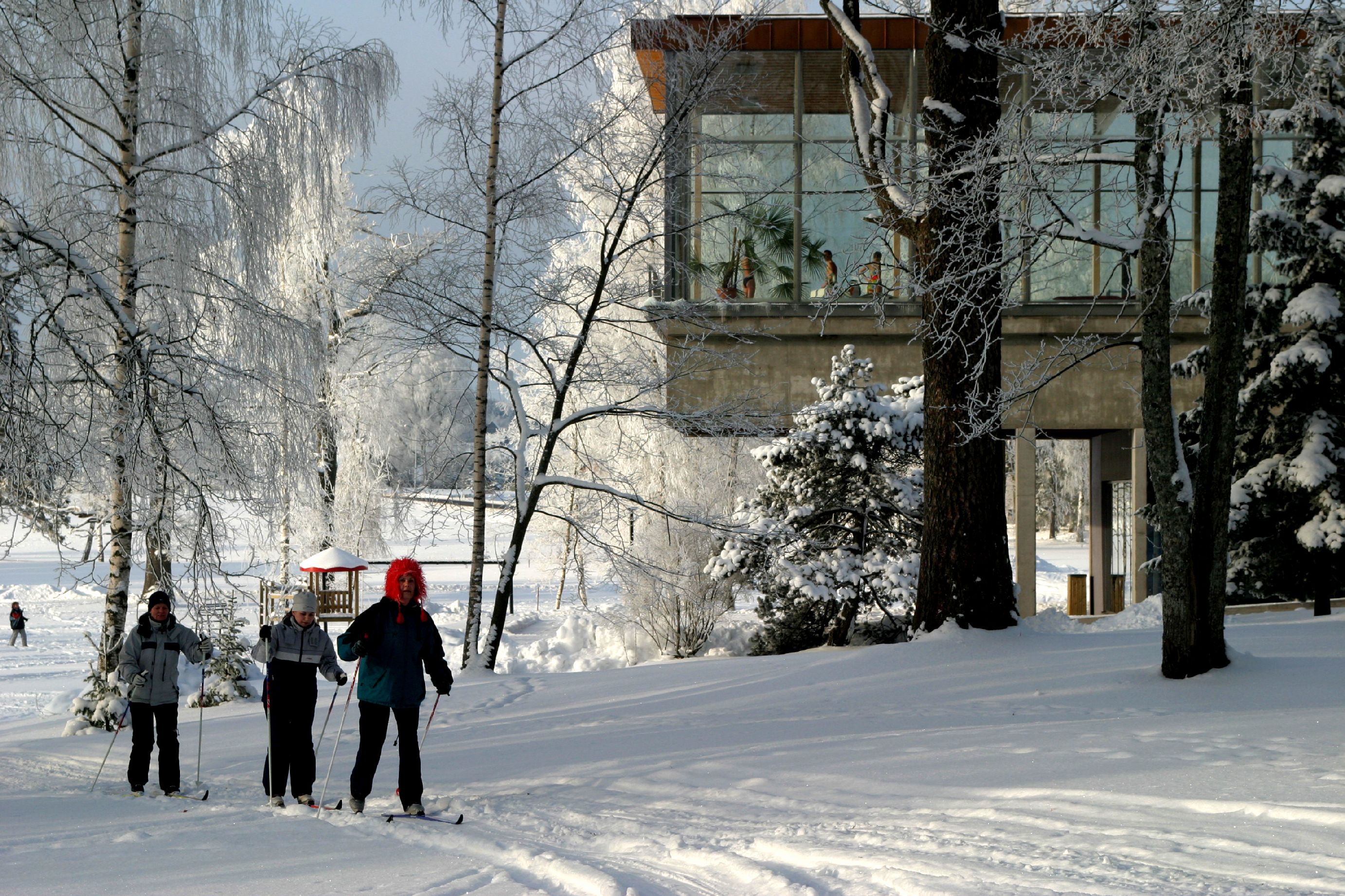 Pühajärve Spa & Puhkekeskuse ujula talvel