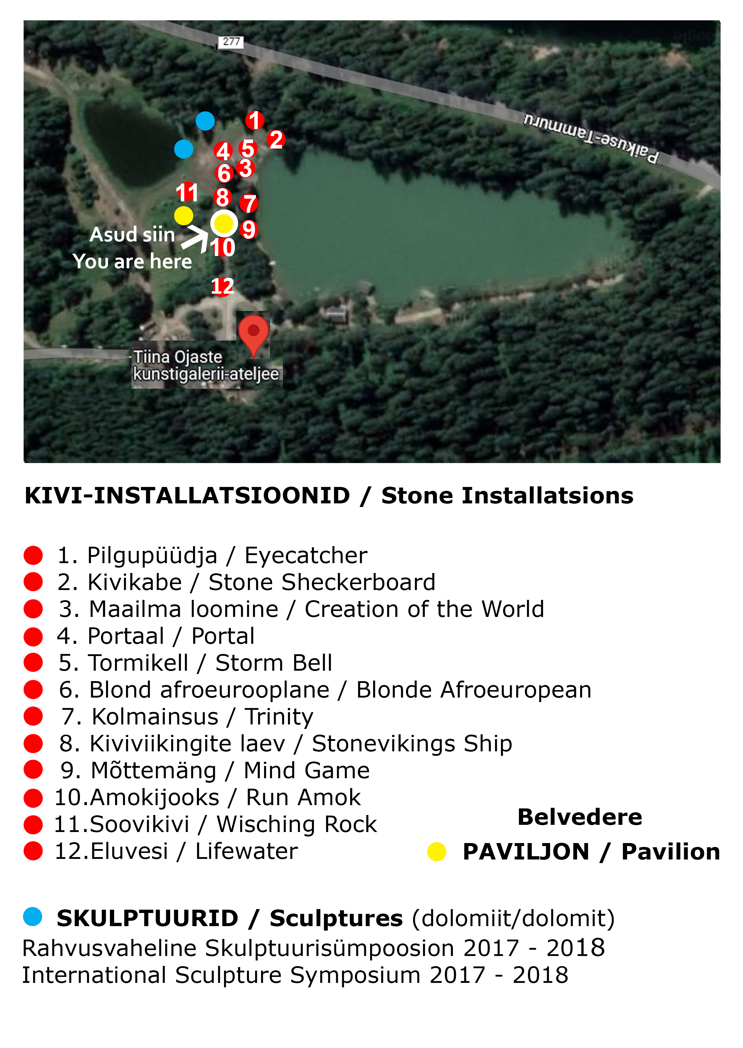 Tiina Ojaste kivi-installatsioonide õuegalerii