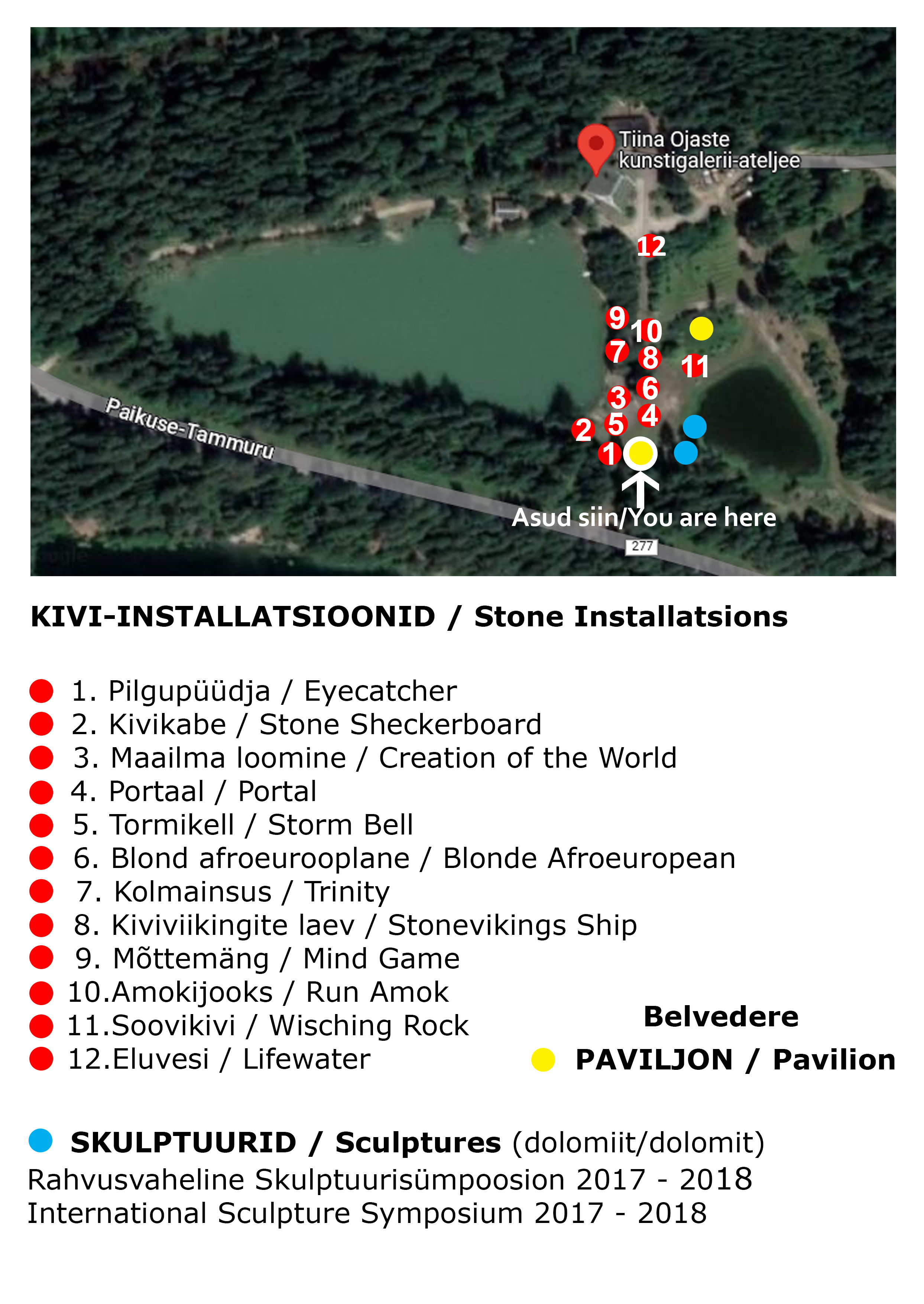 Tiina Ojaste kivi-installatsioonide õuegalerii
