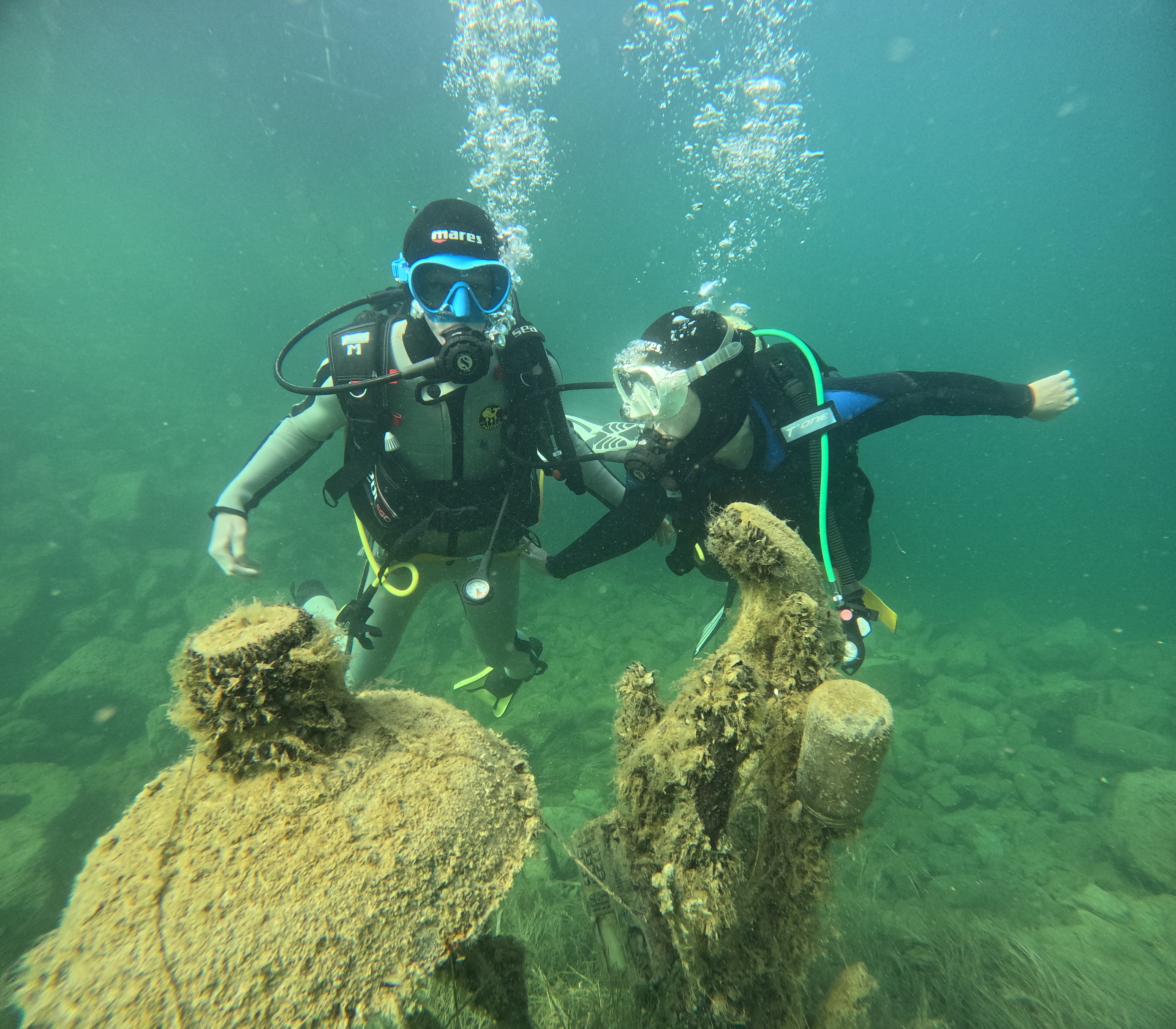 Diving in Rummu Quarry