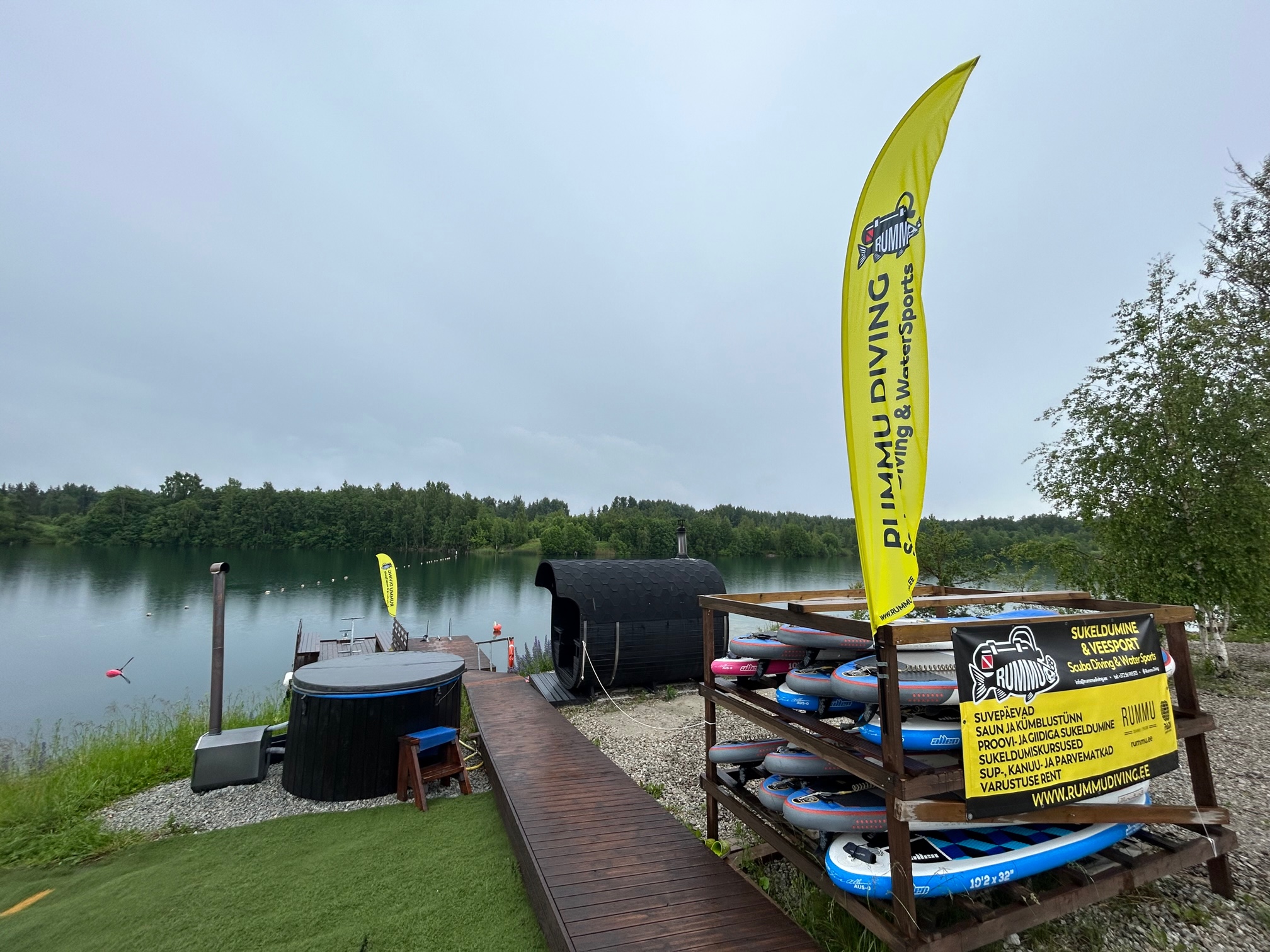 Diving in Rummu Quarry