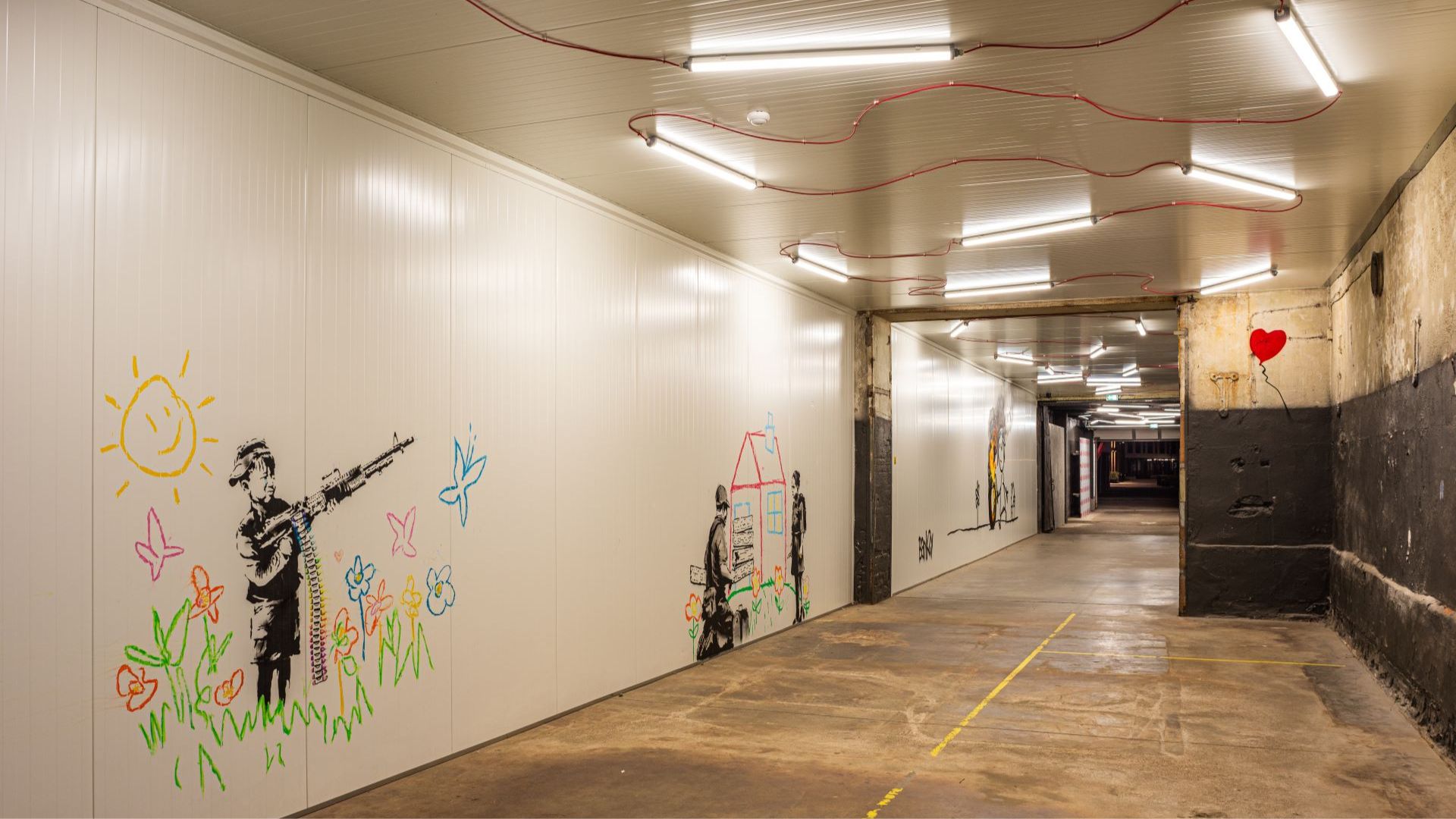 Banksy joonistus tunnelis