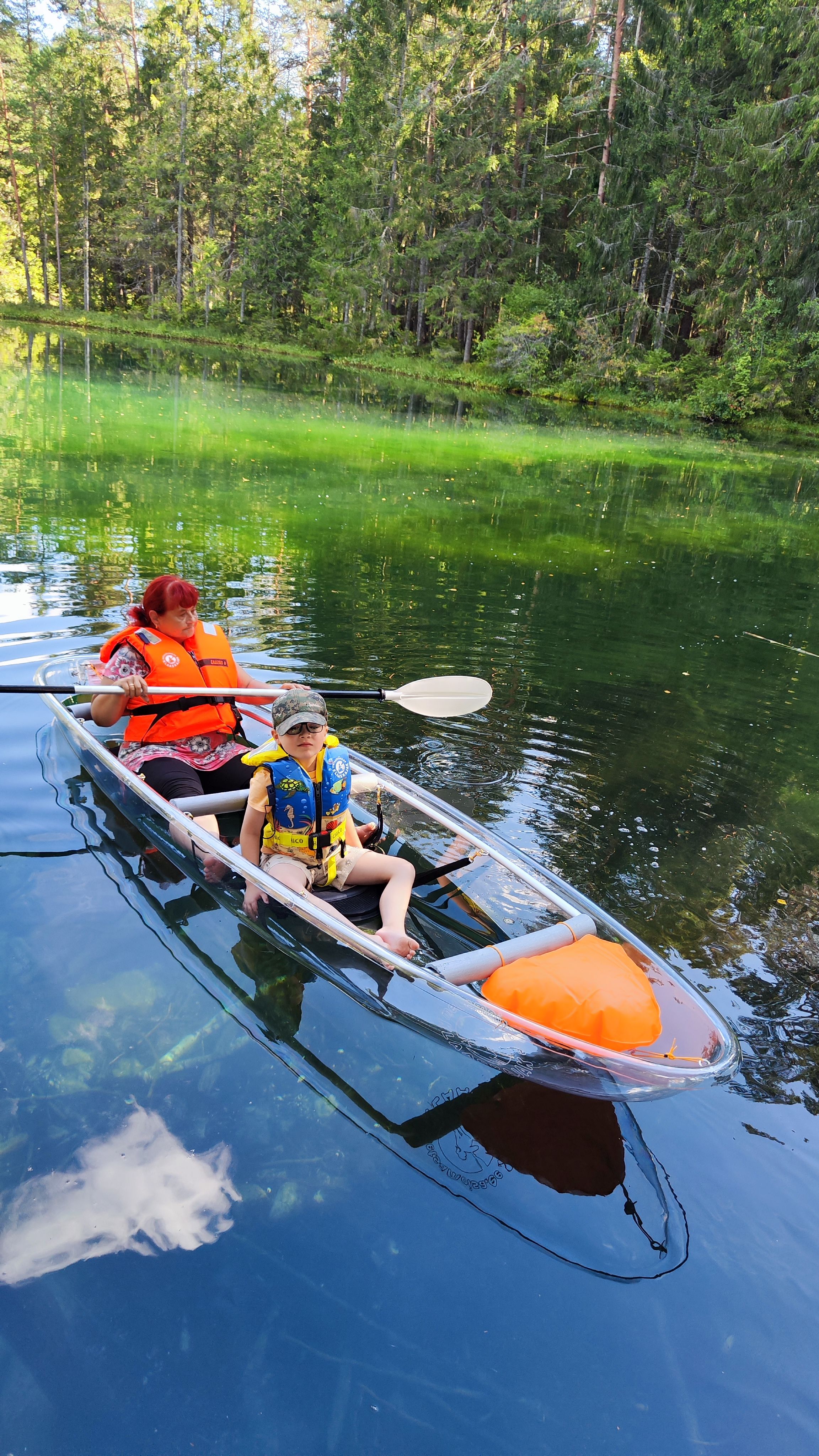 Klaaskajakiga Roosna-Alliku allikajärvel