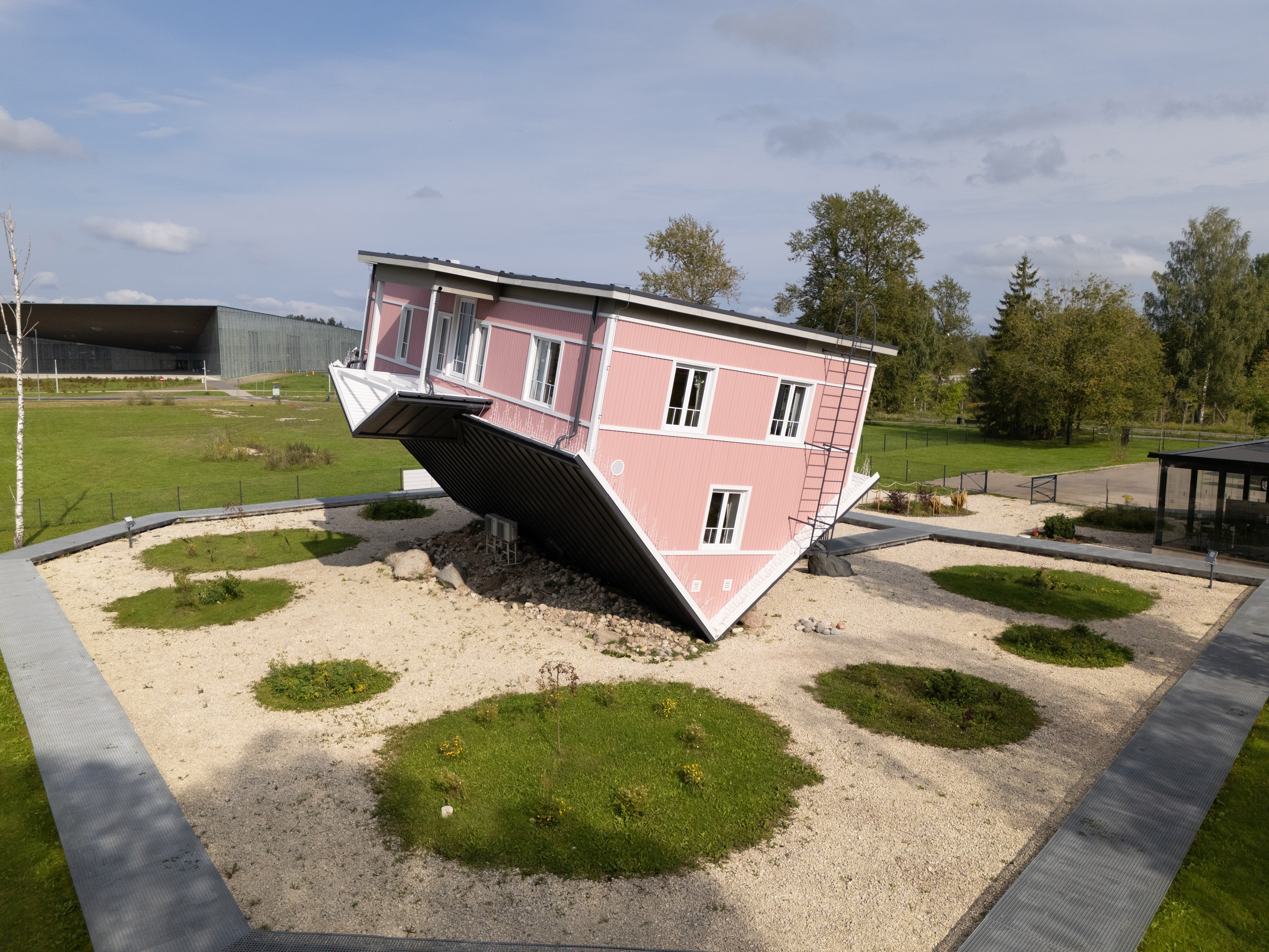 Bird's-eye view of the Upside Down House