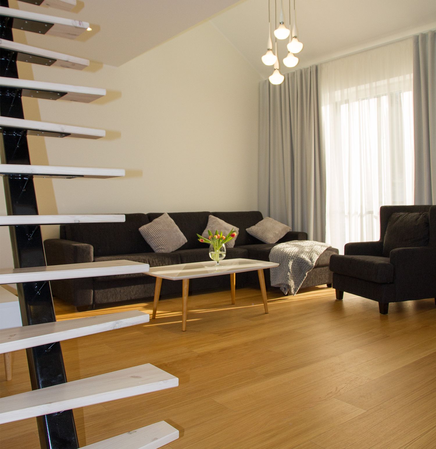 Baeri Residence Apartment avar elutuba trepiga.