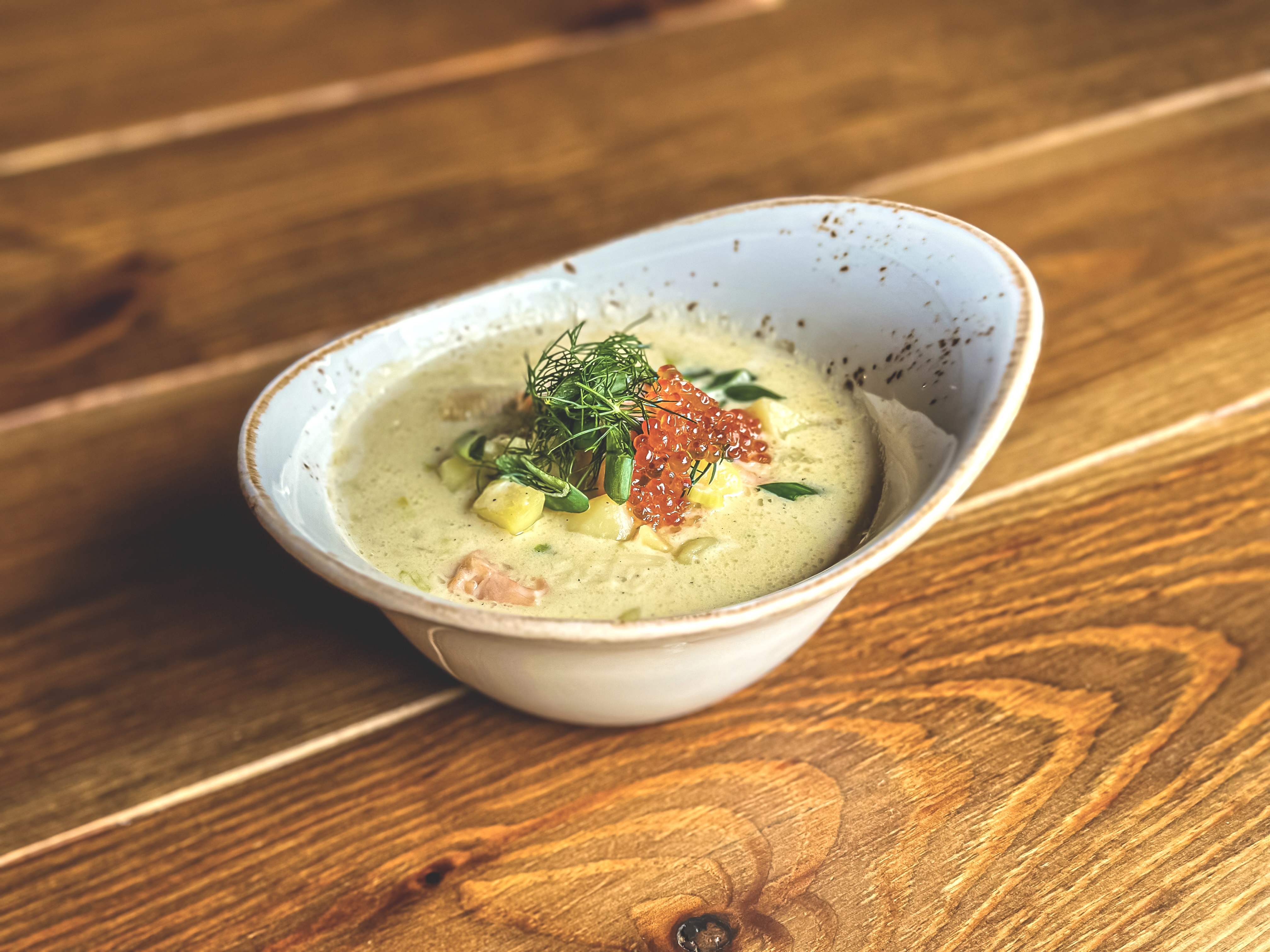 Creamy fish soup estonian cuisine in Lahemaa National Park