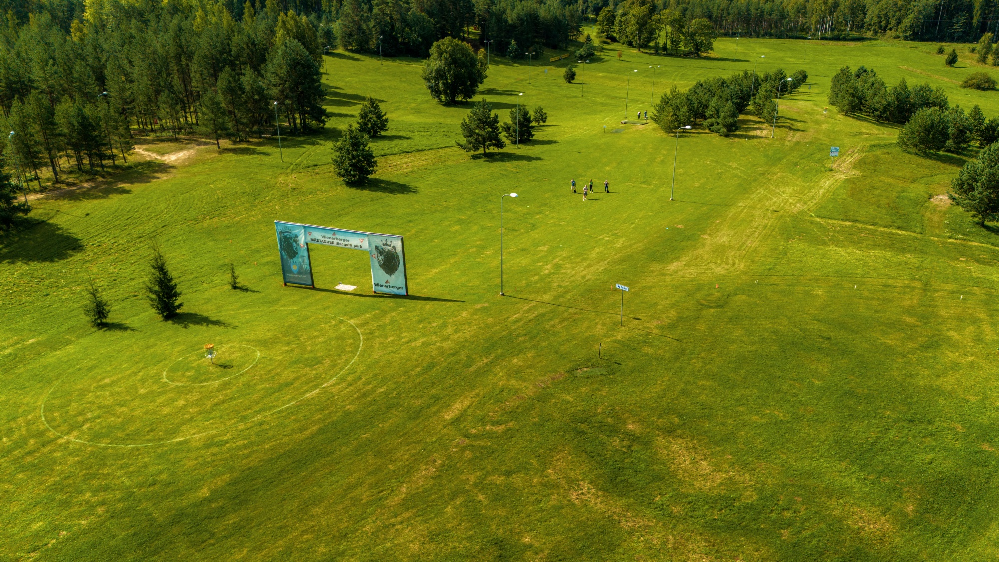 Mäetaguse disc-golfi rada õhust vaadatuna