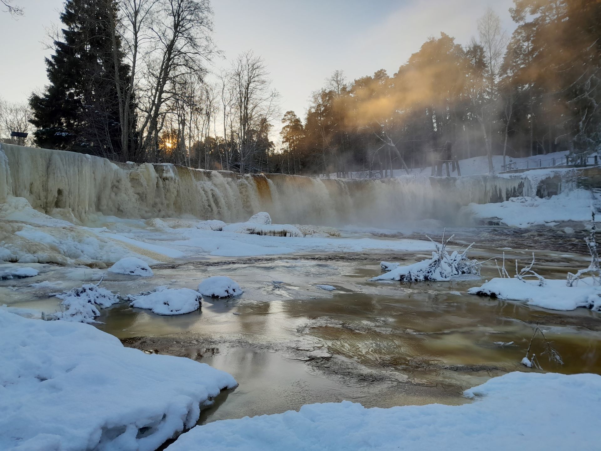 Winter Keila Waterfall