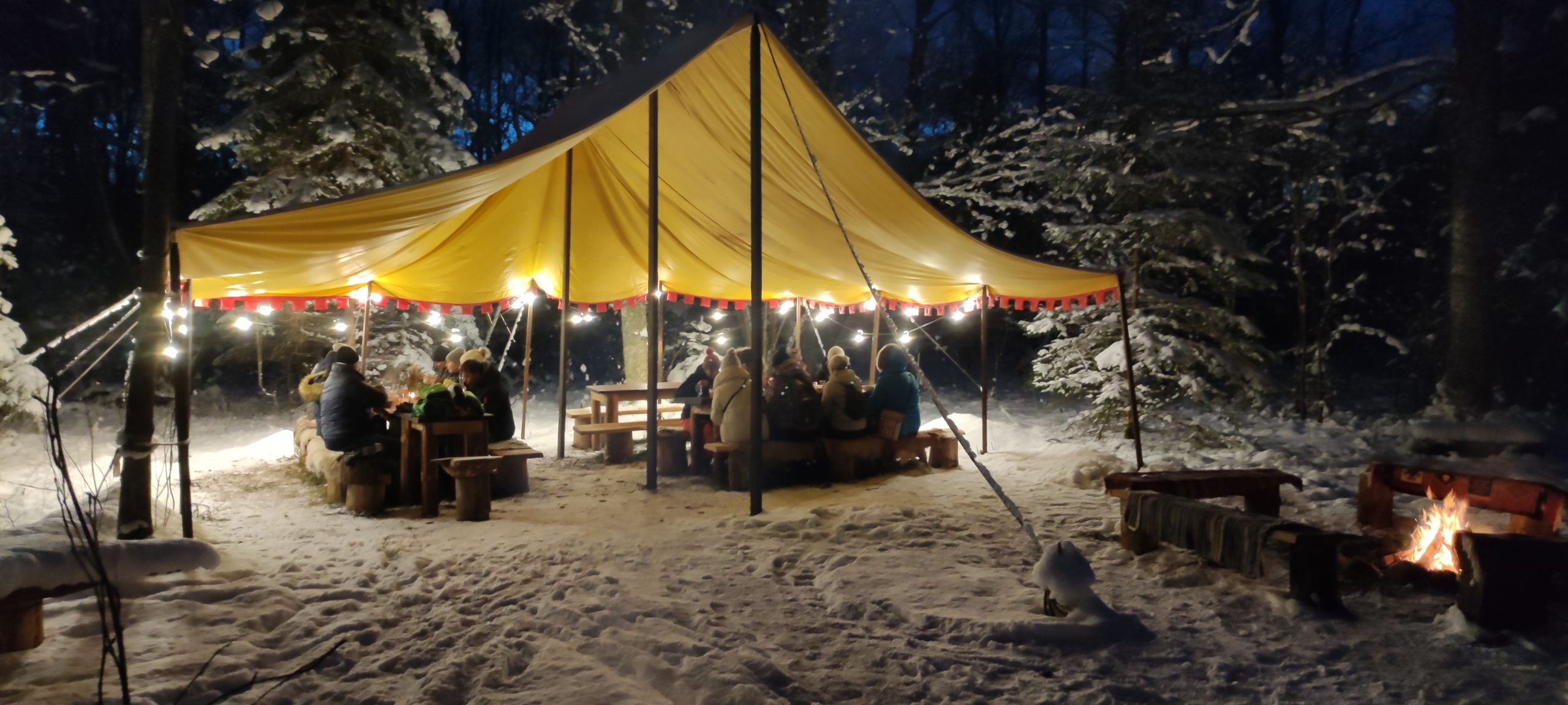 Forest Restaurant Nõmbra in winter