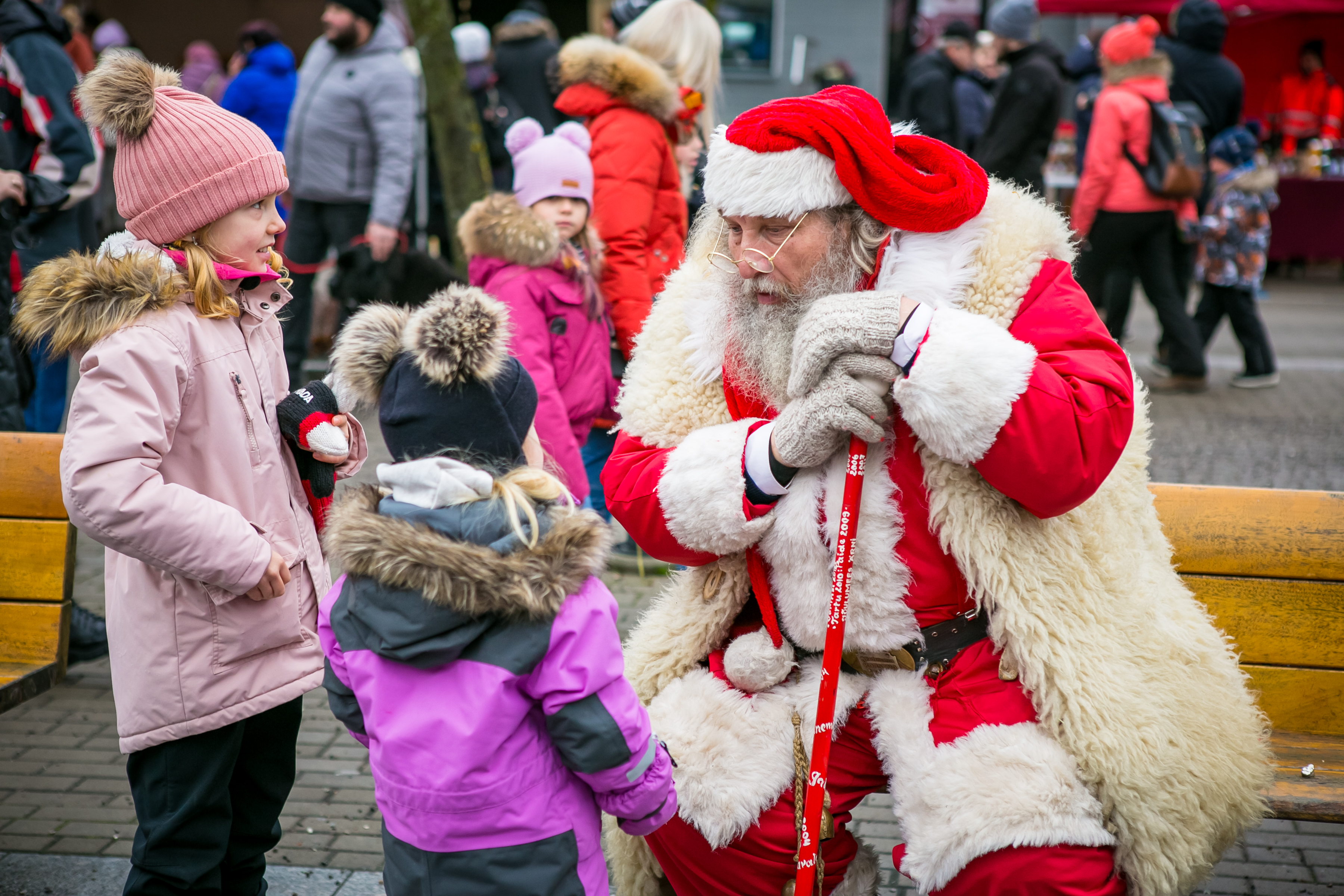 Santa listens to children's poems