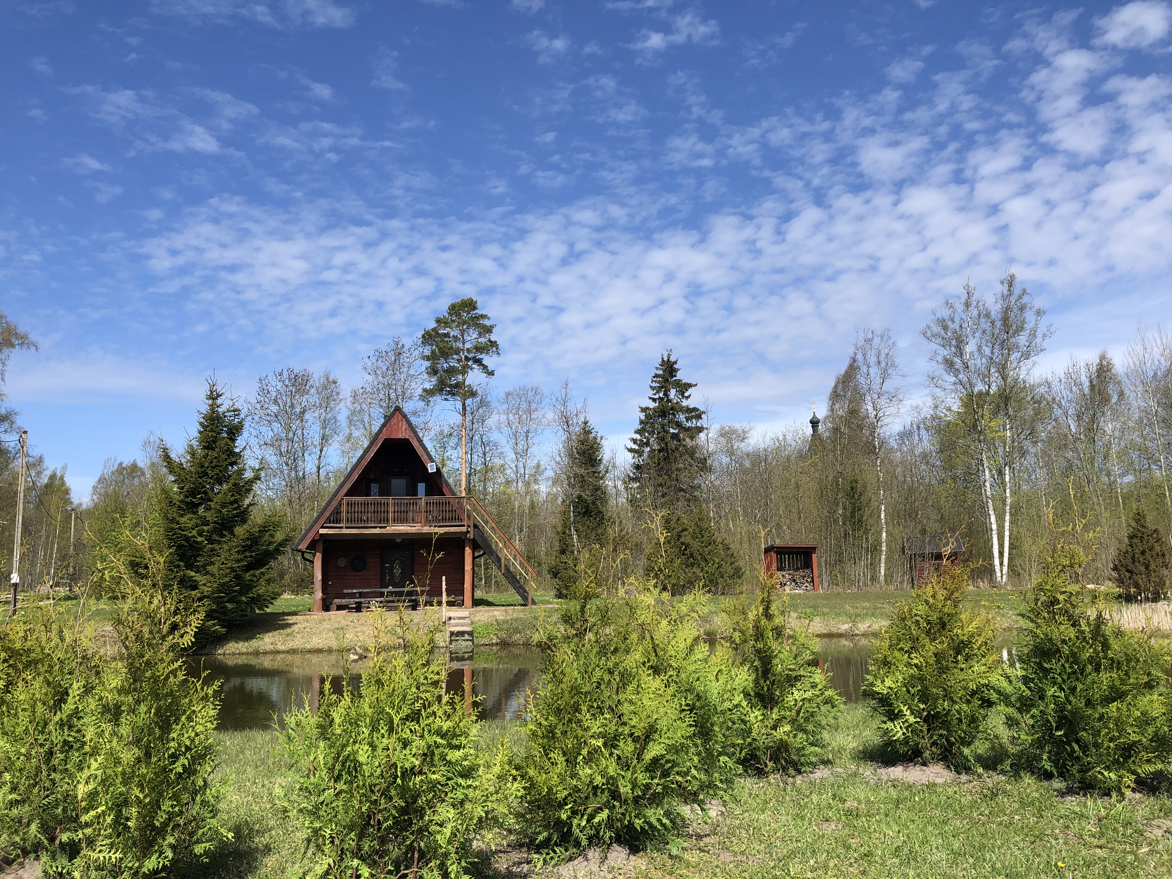 Holiday home with pond and sauna