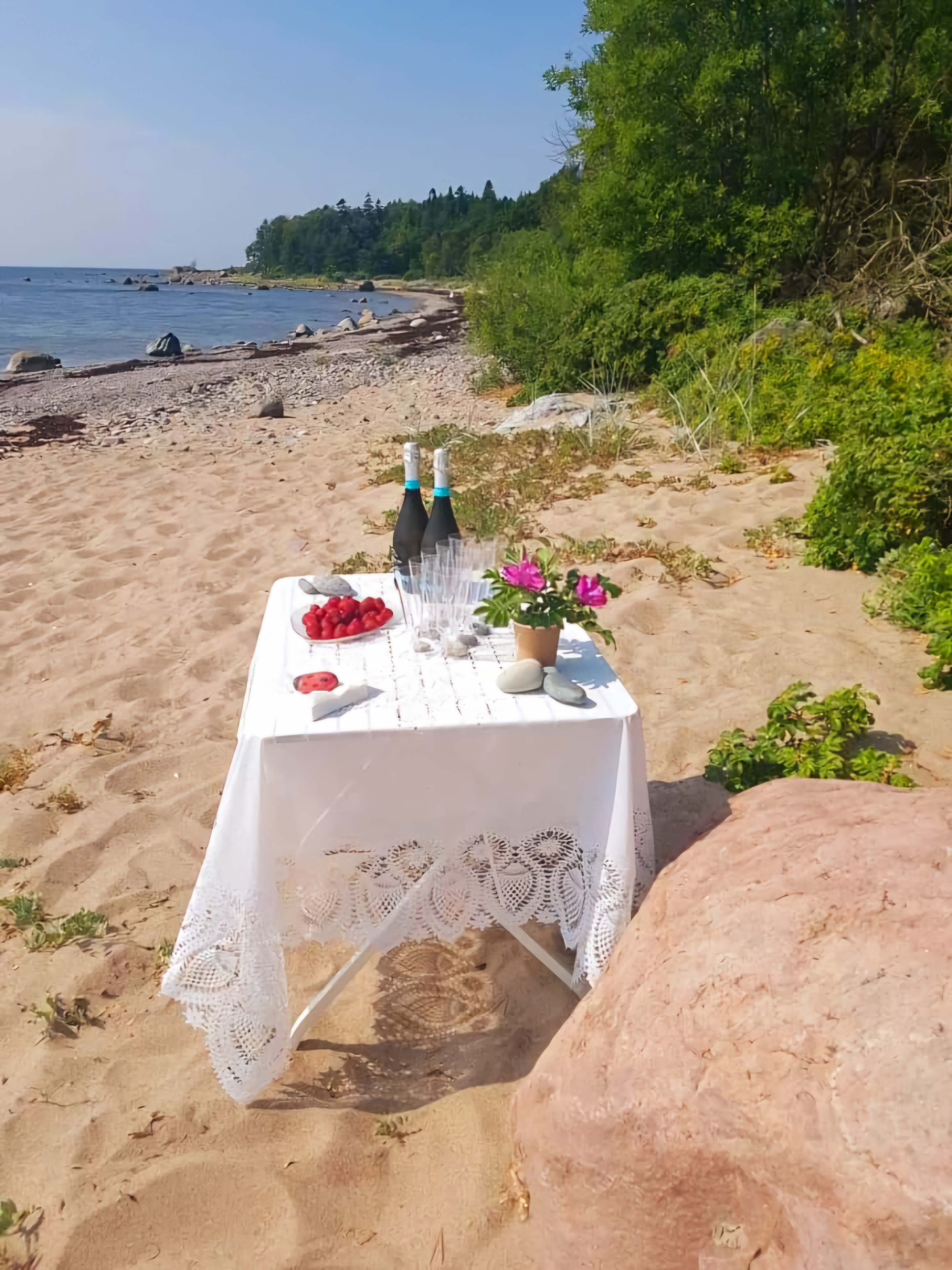 Vastuvõtt Aegna rannas