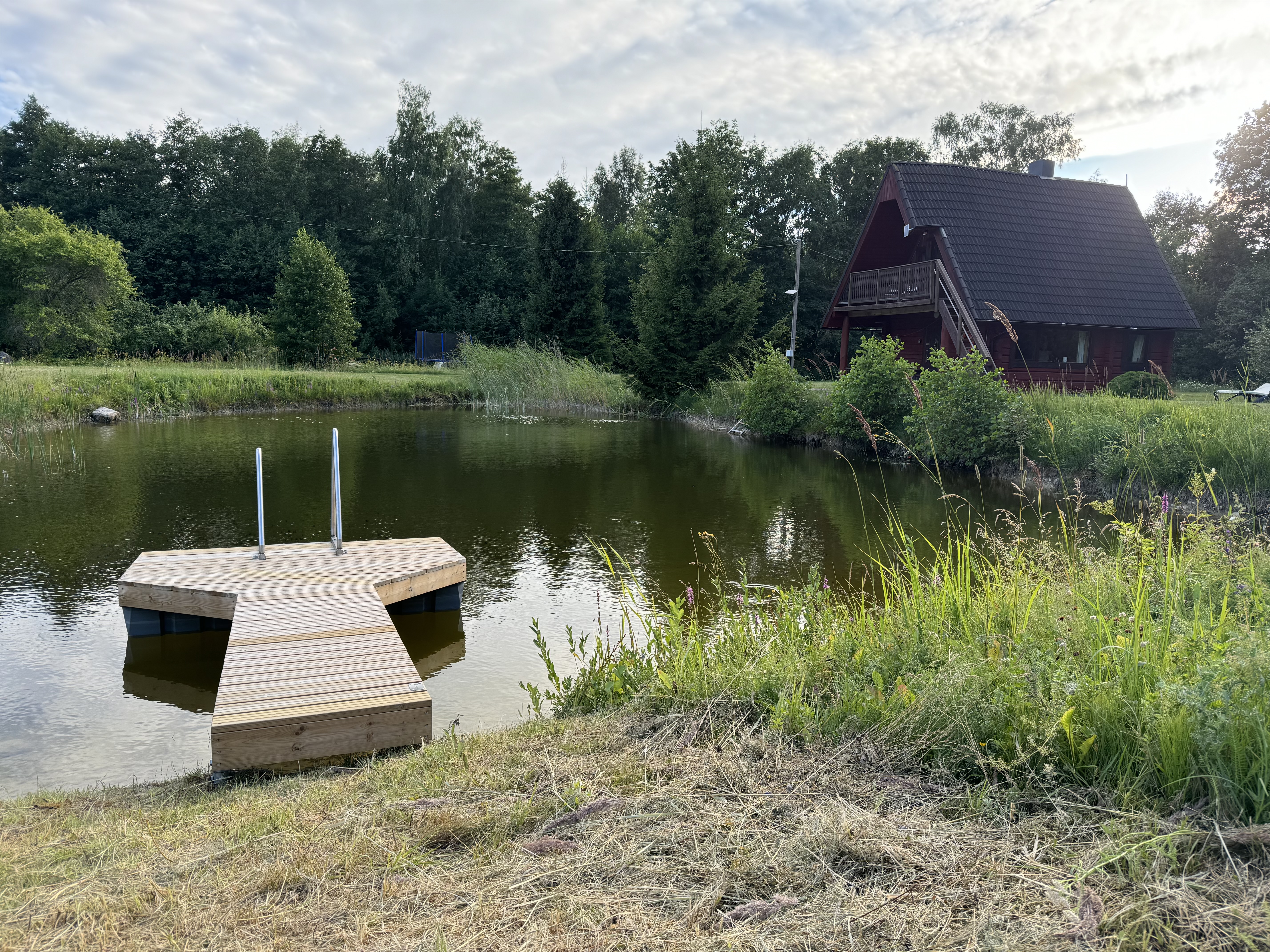 You can swim here or directly from the sauna.