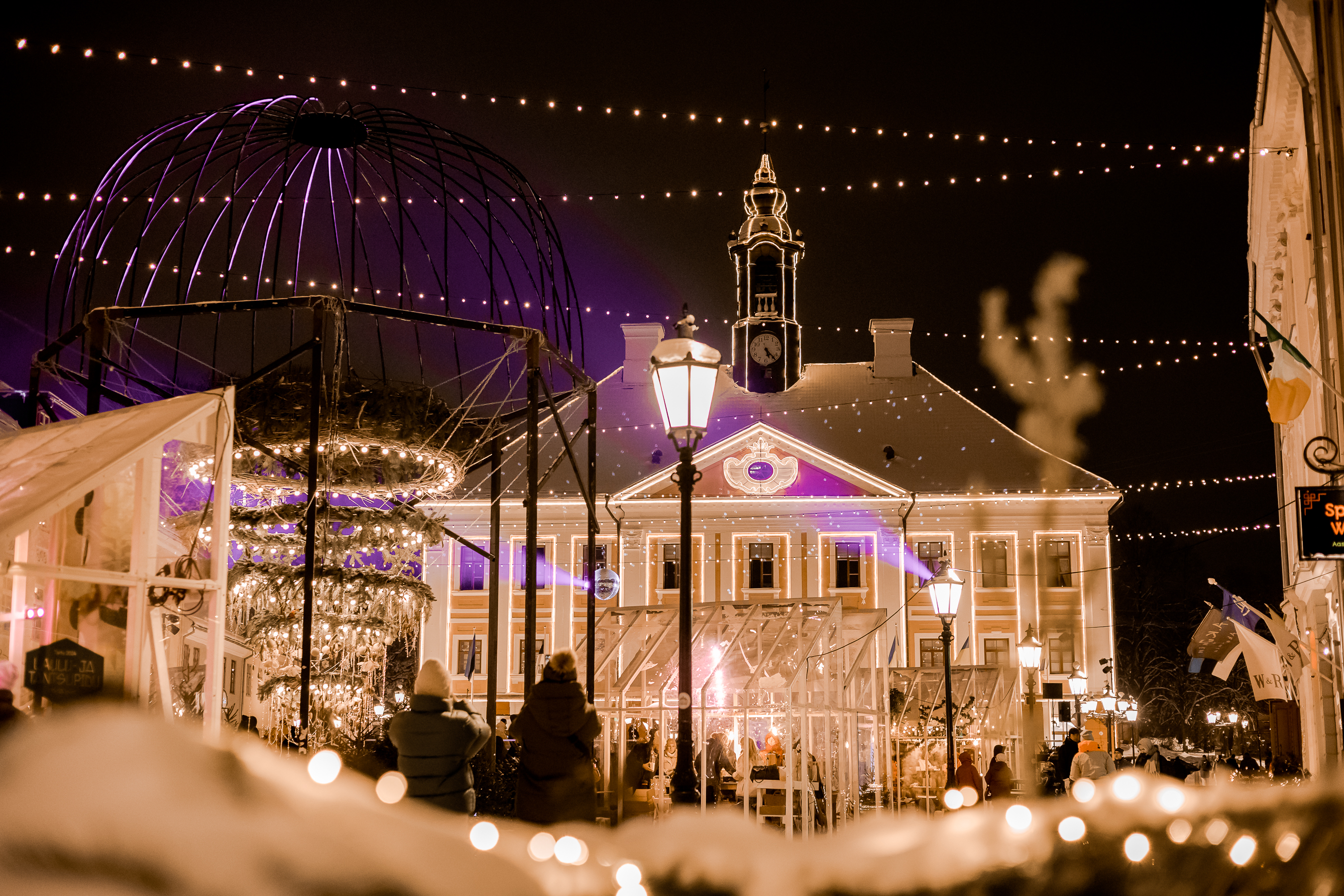 Tartu Town Hall in winter