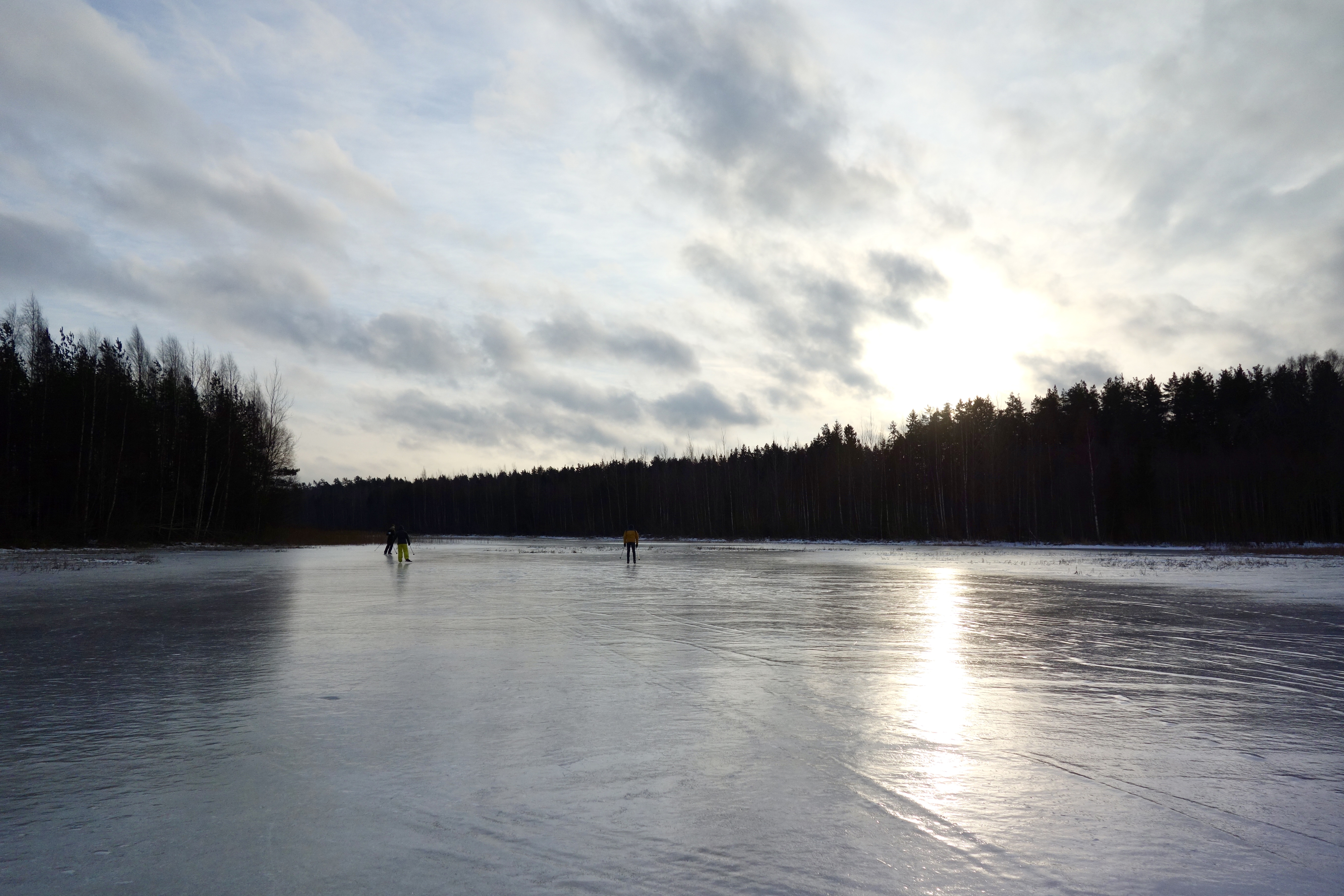 Frozen Estonian lakes