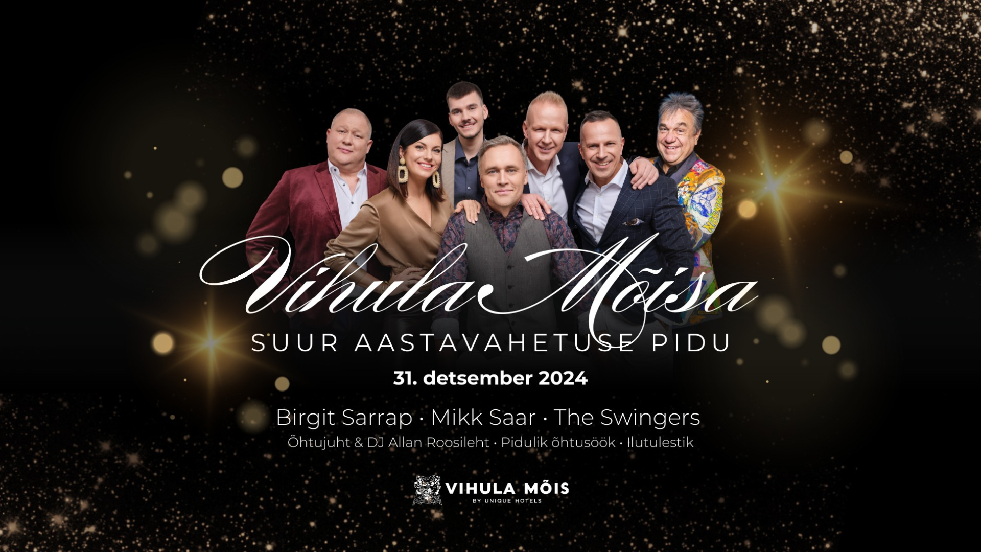 Aastavahetuse pidu Vihula Mõisas - The Swingers, Birgit Sarrap, Mikk Saar ja Allan Roosileht