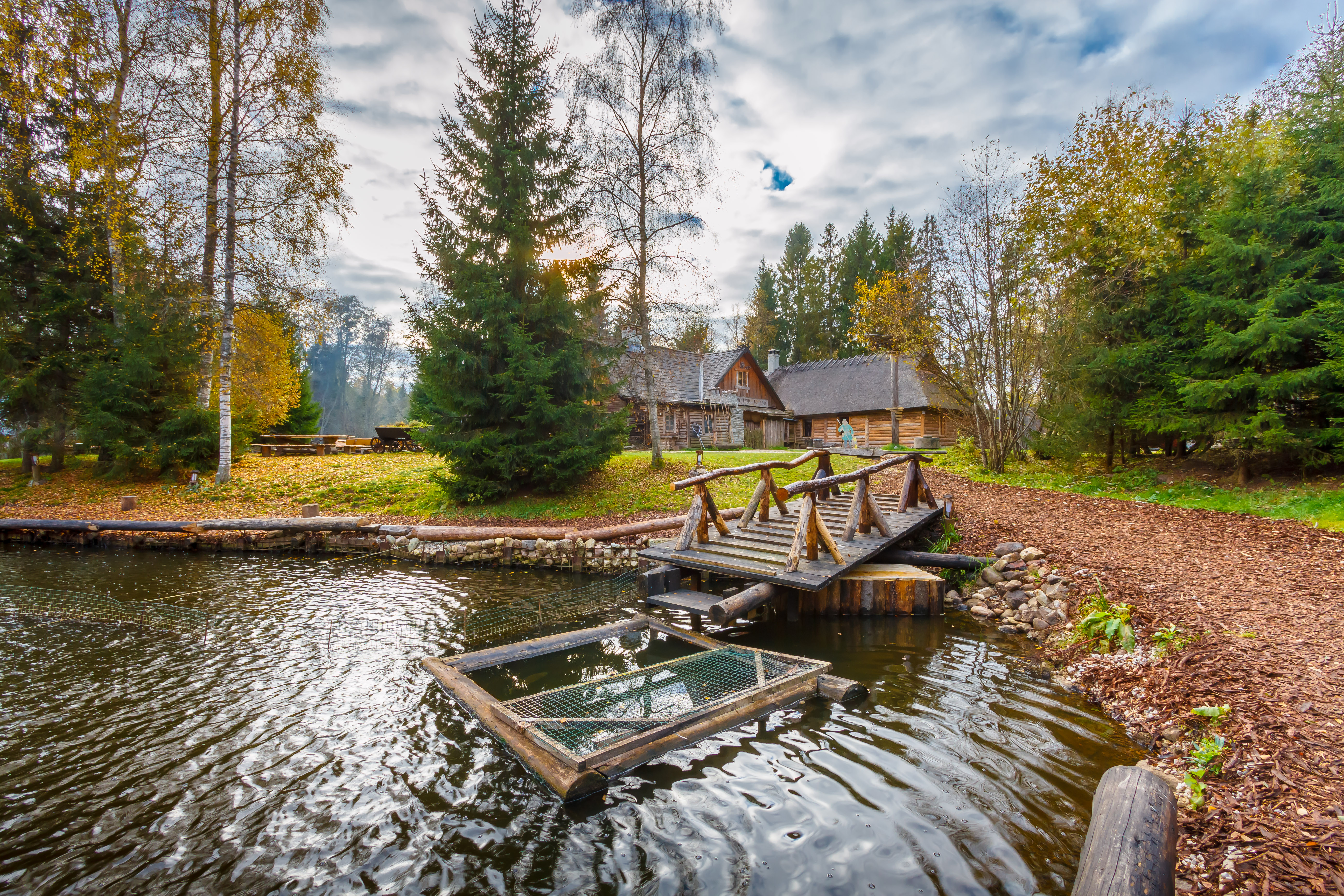 Fish pond in the Viking Village