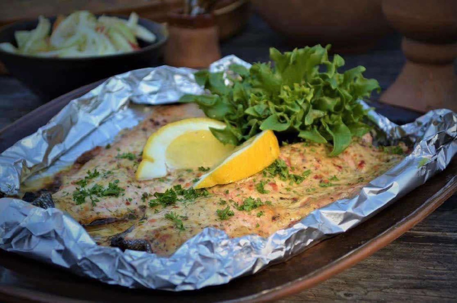 Grilled fish at the Viking Village