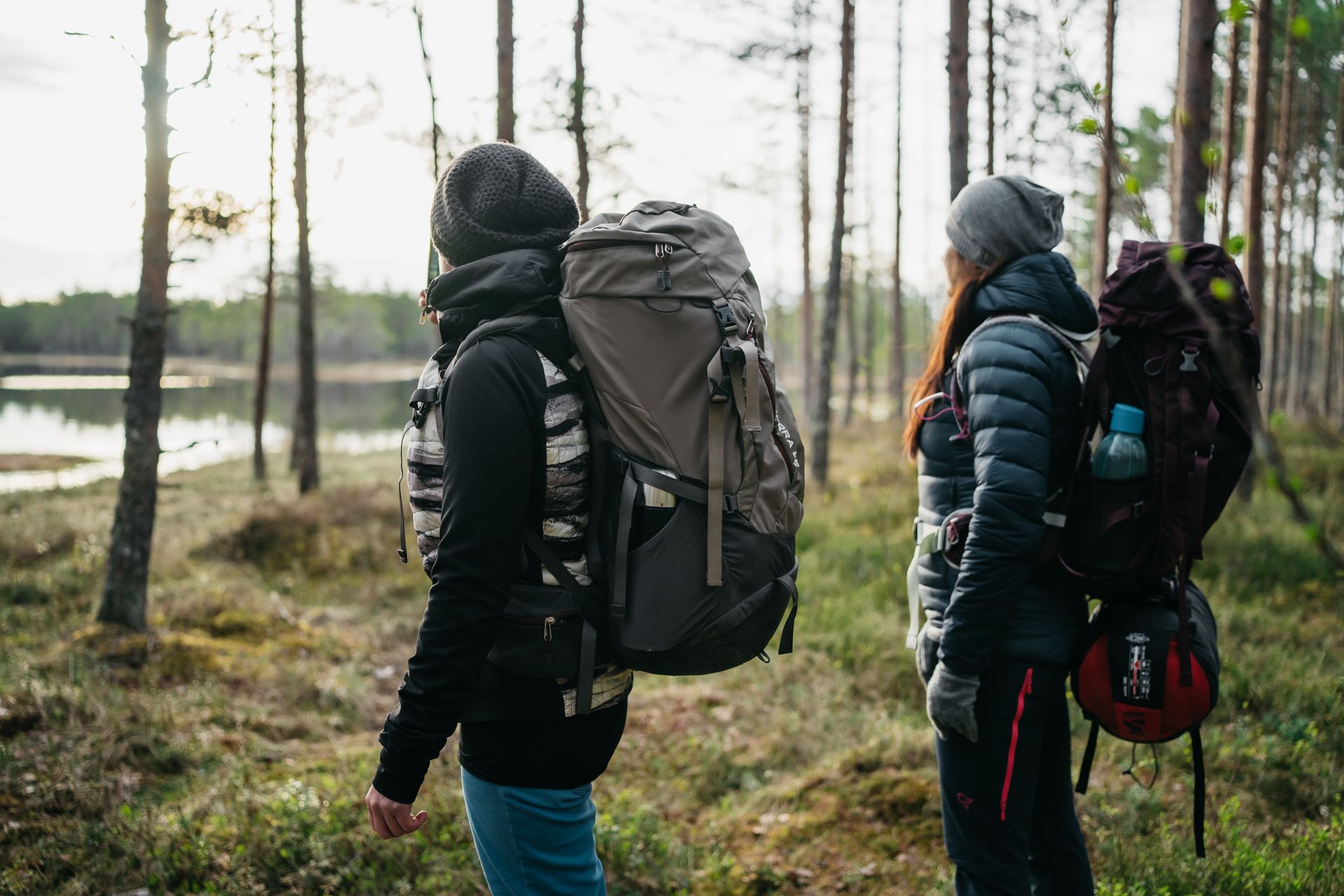 Hiking on the Baltic forest trail