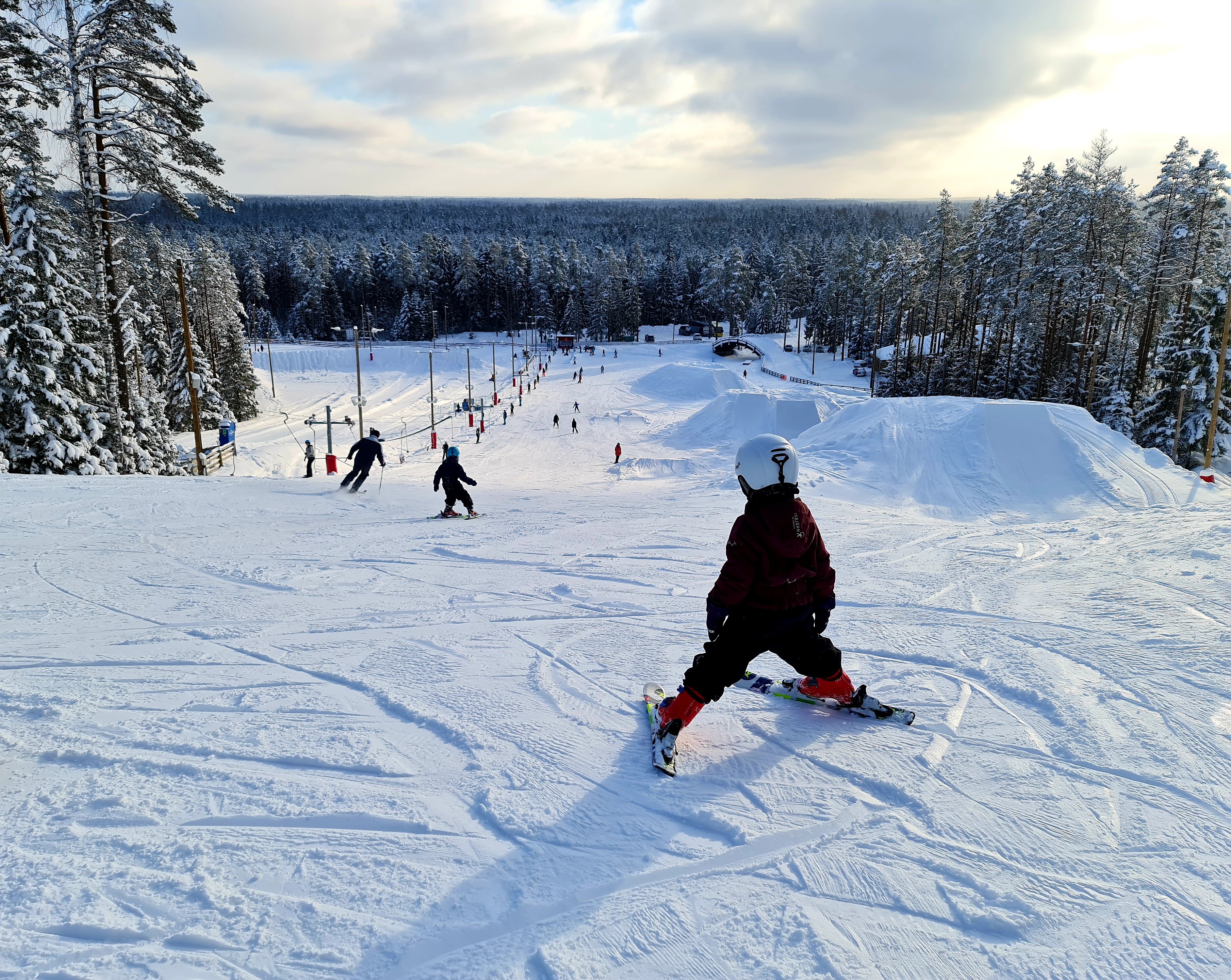 Valgehobusemäe keskus majade lähedal