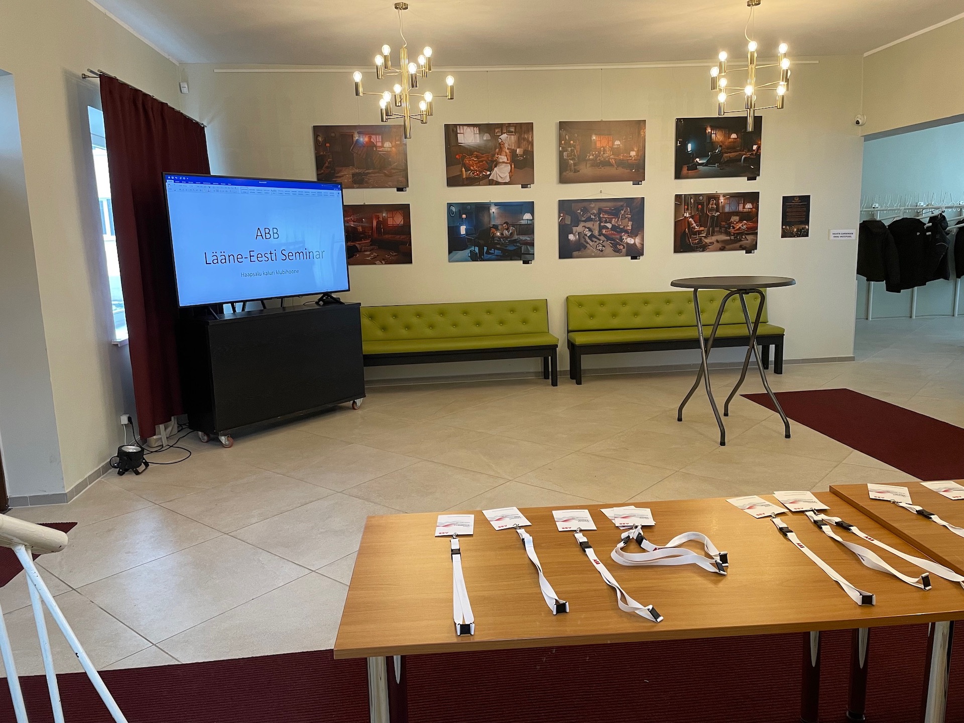 Fishermen's Clubhouse spacious lobby and coat room