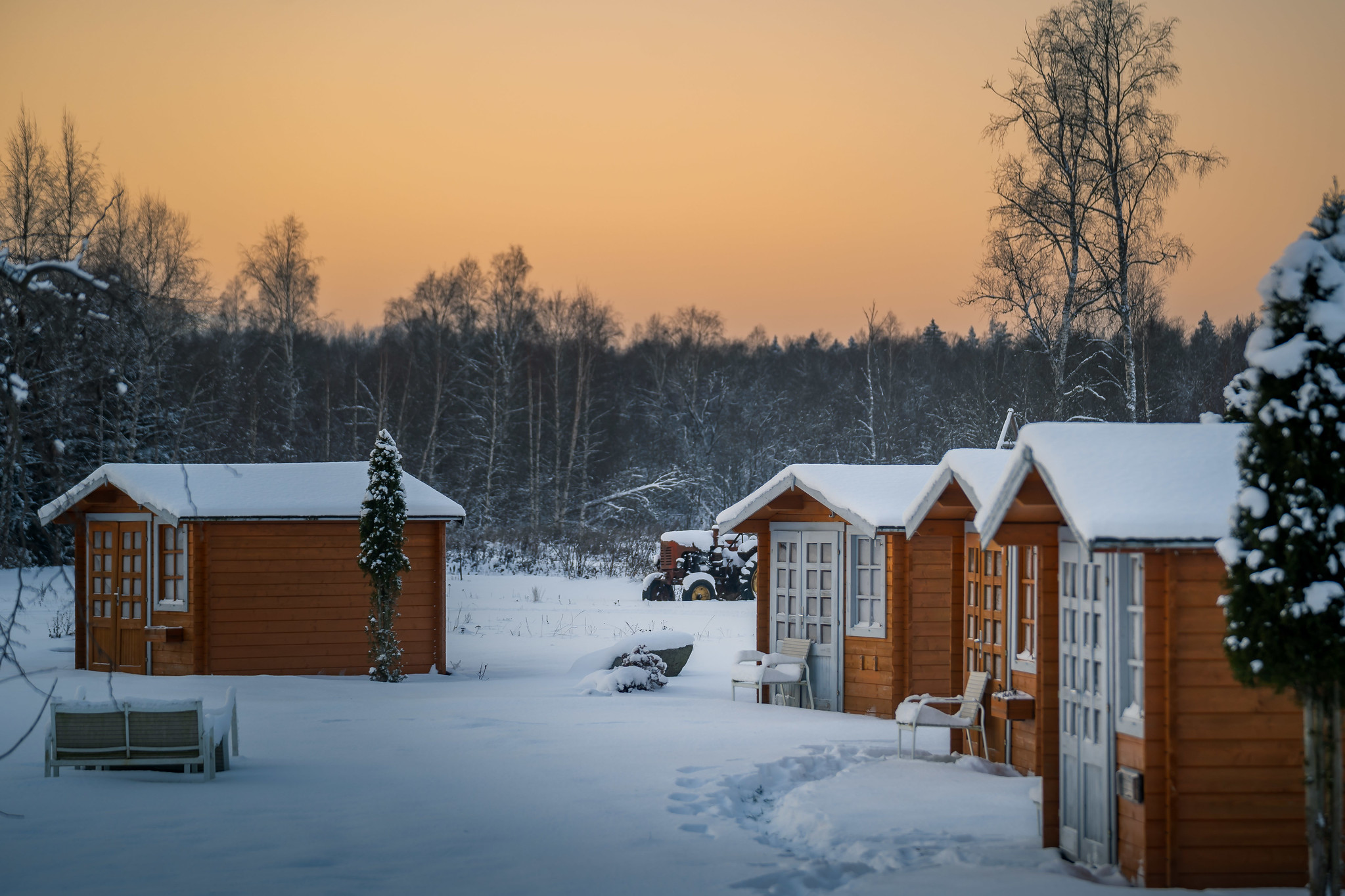 Ilus talveilm Hindreku talu kämpingutes